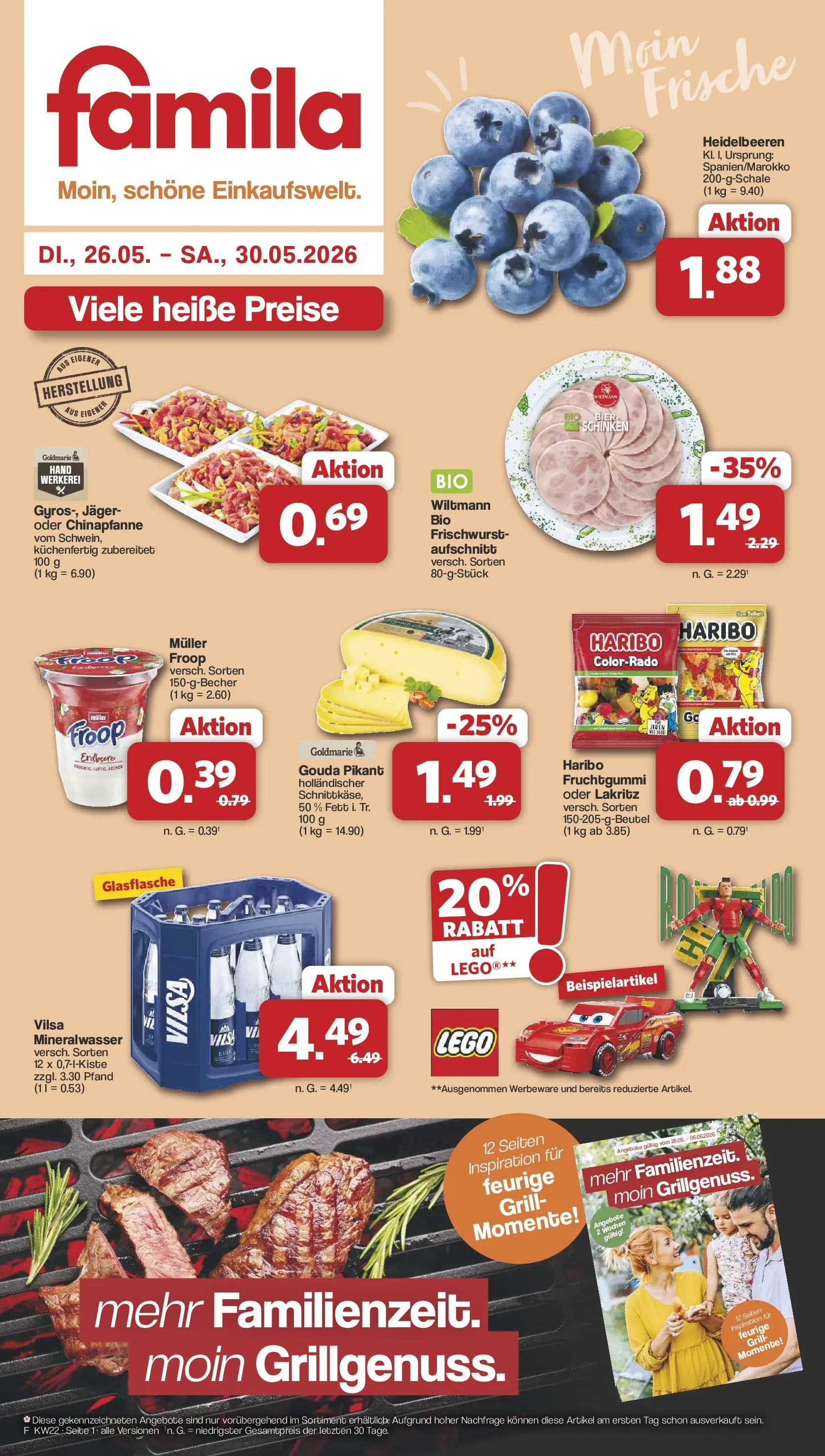 Famila Nordwest - Famila: Wochenangebote (ab 25.05.2026) zum Blättern | Seite: 1 | Produkte: Froop, Grill, Haribo, Gouda