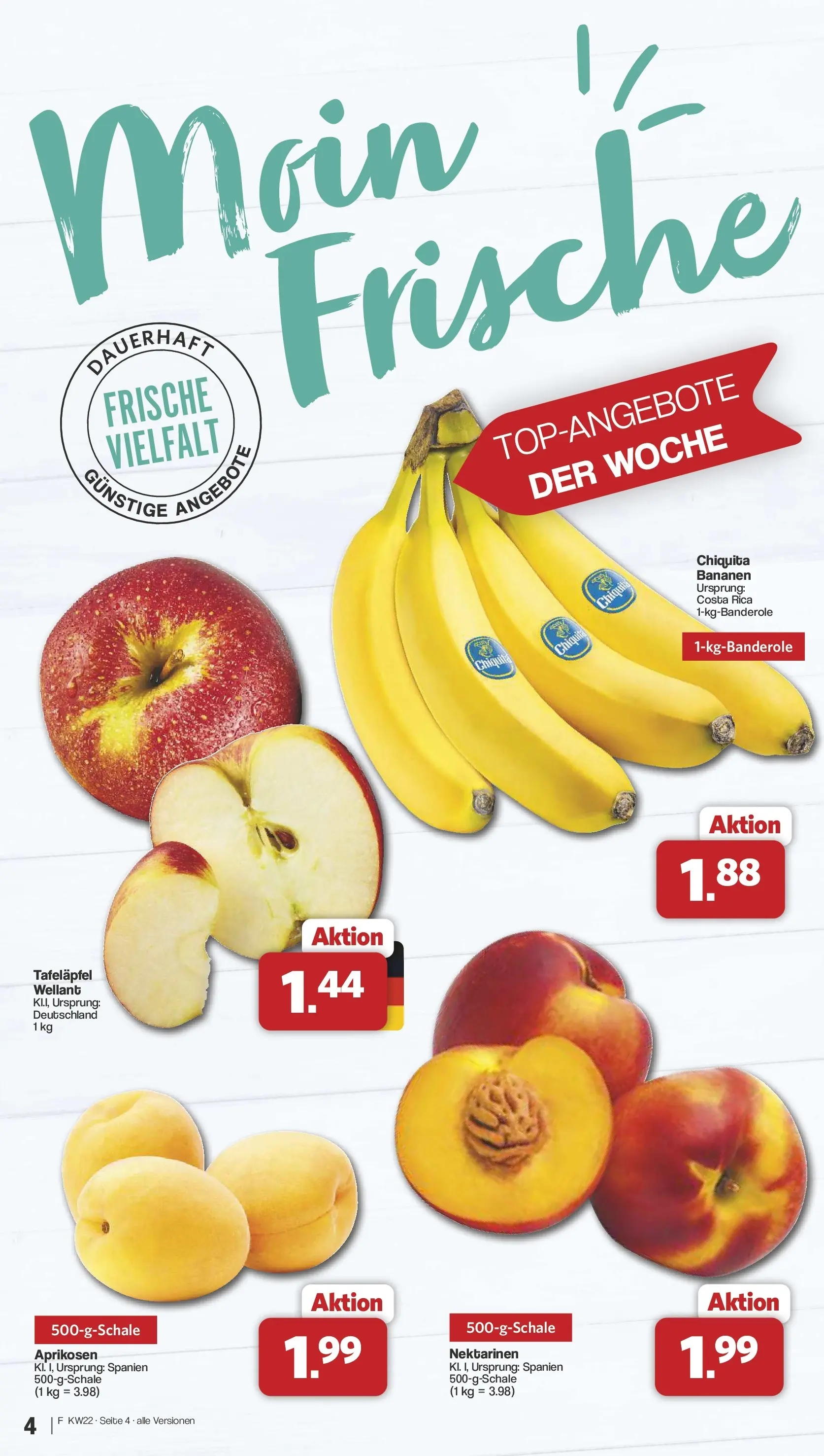 Famila Nordwest - Famila: Wochenangebote (ab 25.05.2026) zum Blättern | Seite: 4 | Produkte: Nektarinen, Bananen