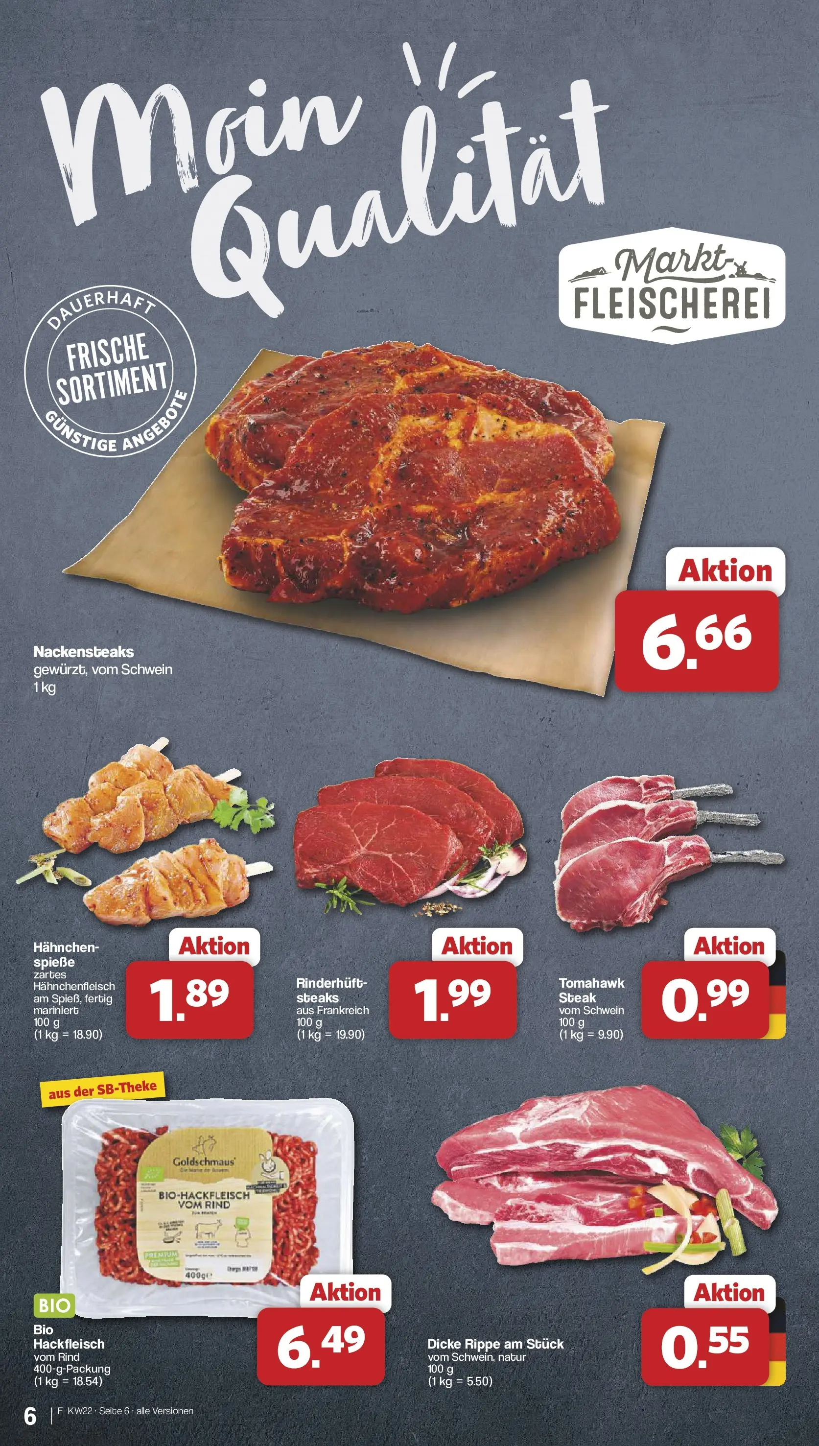 Famila Nordwest - Famila: Wochenangebote (ab 25.05.2026) zum Blättern | Seite: 6 | Produkte: Nackensteaks, Hahnchen, Steak, Hackfleisch