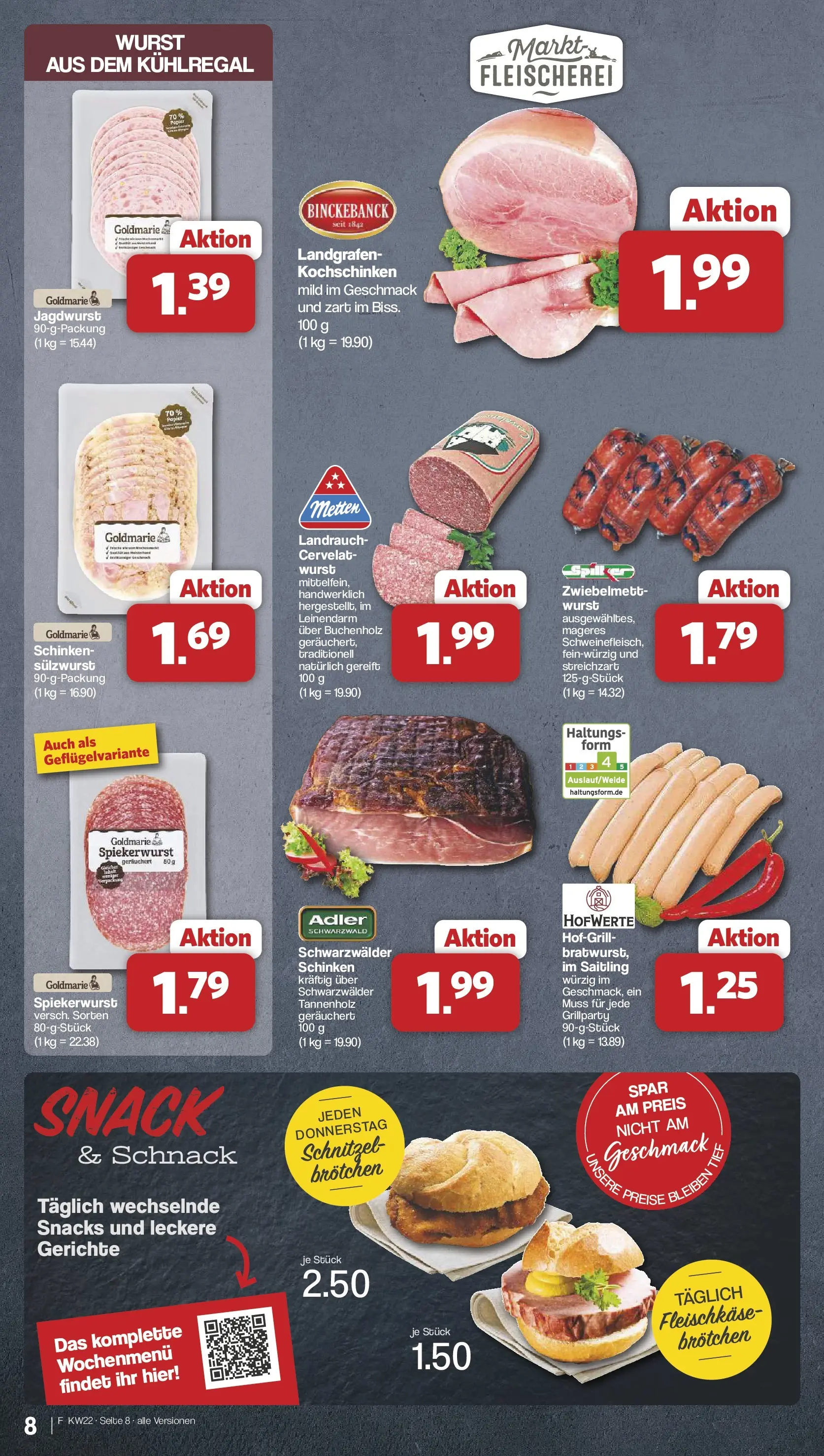 Famila Nordwest - Famila: Wochenangebote (ab 25.05.2026) zum Blättern | Seite: 8 | Produkte: Schnitzel, Wurst, Schinken