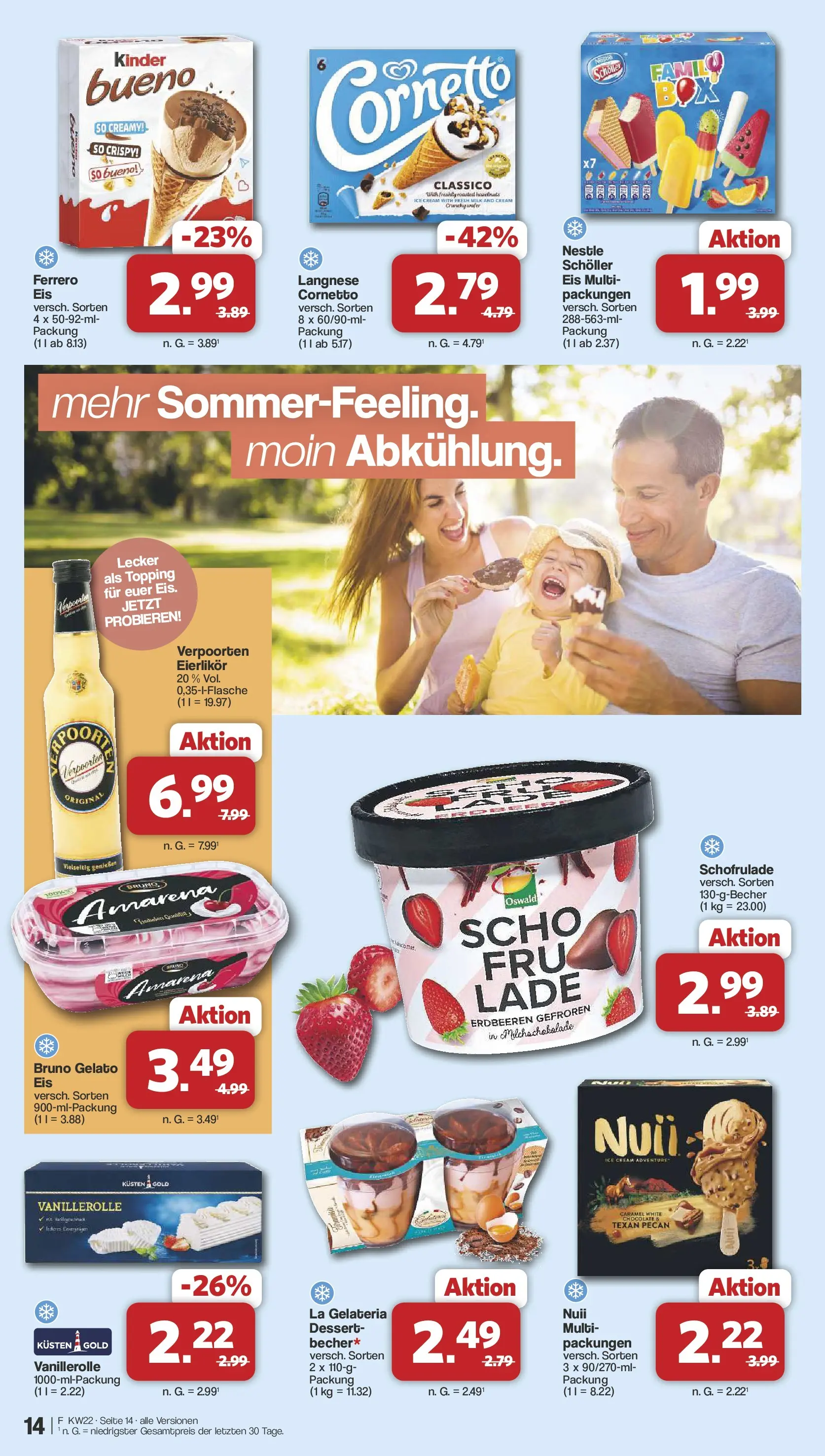 Famila Nordwest - Famila: Wochenangebote (ab 25.05.2026) zum Blättern | Seite: 14 | Produkte: Langnese, Erdbeeren, Eis