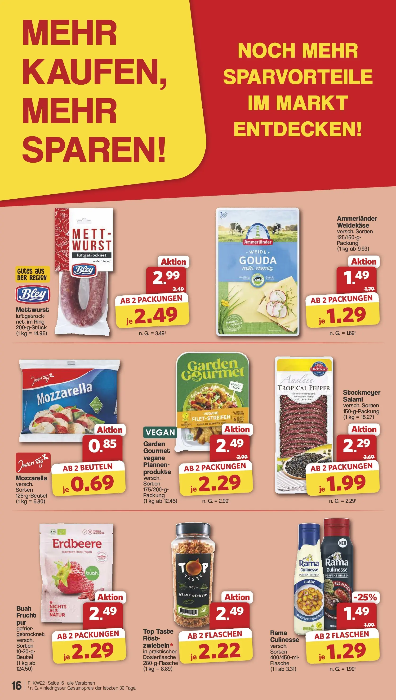 Famila Nordwest - Famila: Wochenangebote (ab 25.05.2026) zum Blättern | Seite: 16 | Produkte: Top, Rama, Gouda, Fleisch