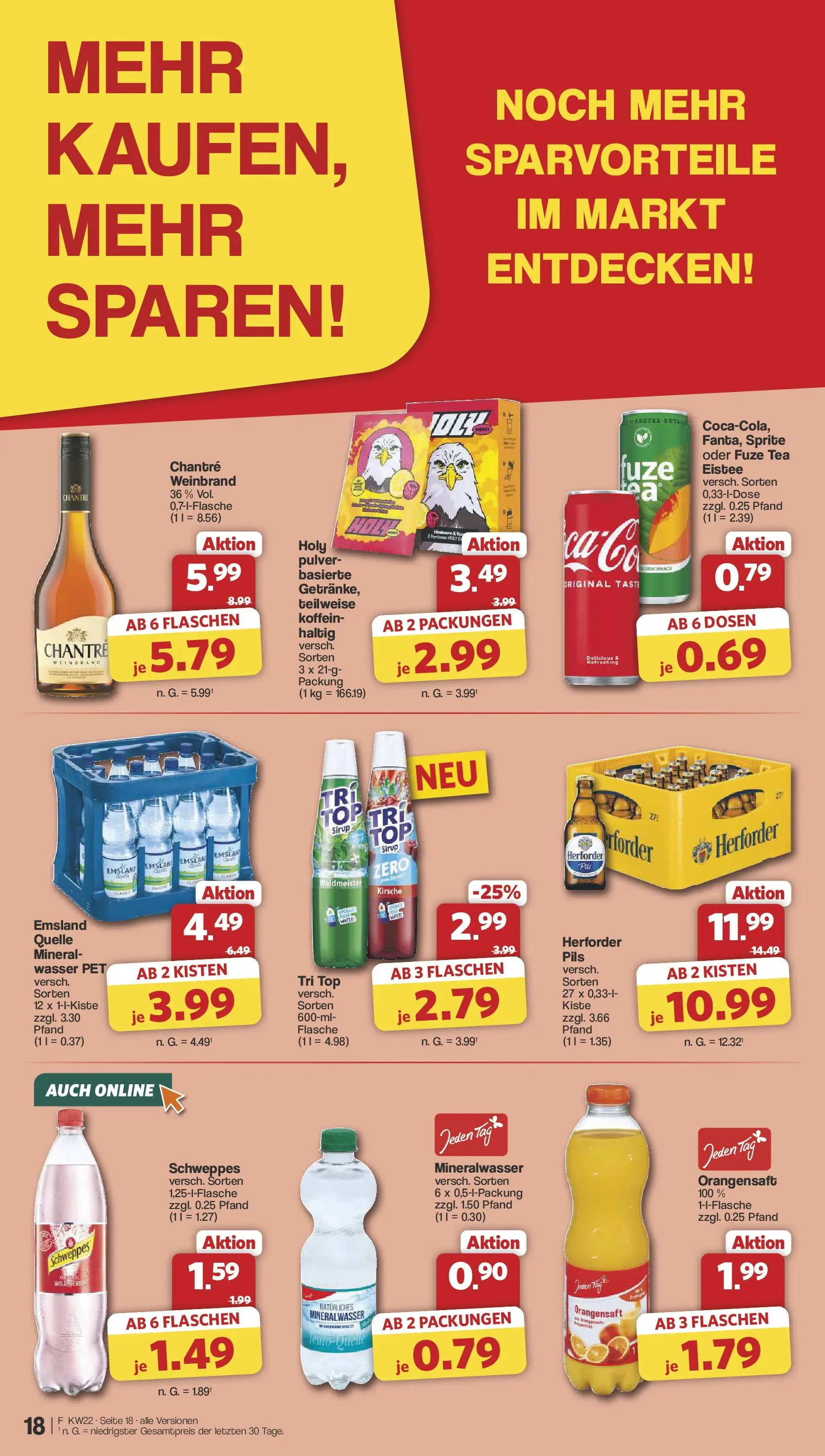Famila Nordwest - Famila: Wochenangebote (ab 25.05.2026) zum Blättern | Seite: 18 | Produkte: Sprite, Sirup, Orangensaft, Mineralwasser