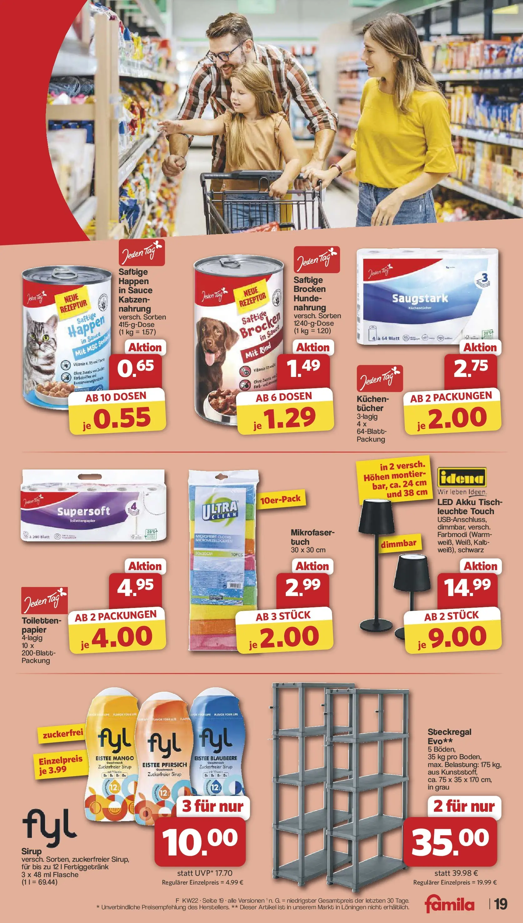 Famila Nordwest - Famila: Wochenangebote (ab 25.05.2026) zum Blättern | Seite: 19 | Produkte: Sirup, Mango, Pfirsich, Toilettenpapier