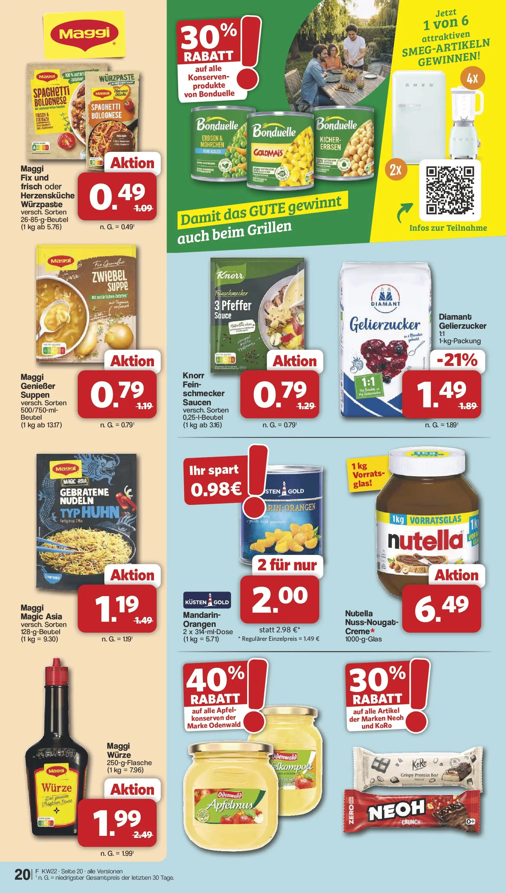 Famila Nordwest - Famila: Wochenangebote (ab 25.05.2026) zum Blättern | Seite: 20 | Produkte: Gelierzucker, Maggi, Nutella, Nudeln
