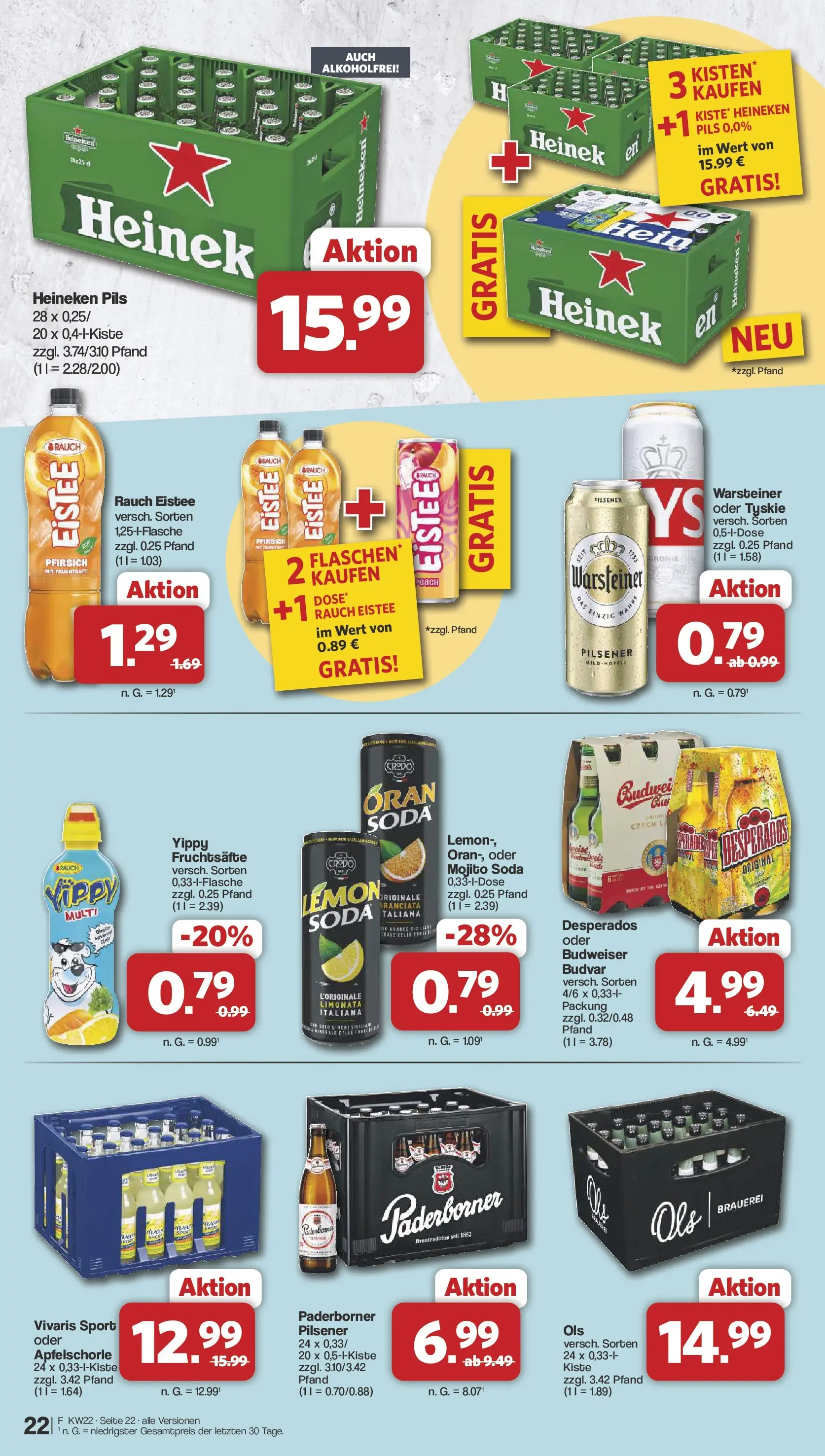 Famila Nordwest - Famila: Wochenangebote (ab 25.05.2026) zum Blättern | Seite: 22 | Produkte: Tyskie, Pils, Warsteiner, Desperados