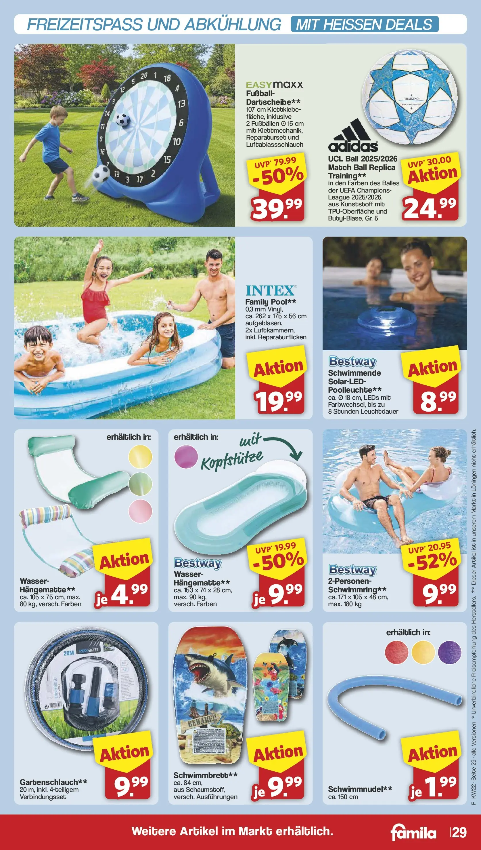Famila Nordwest - Famila: Wochenangebote (ab 25.05.2026) zum Blättern | Seite: 29 | Produkte: Fußball, Wasser