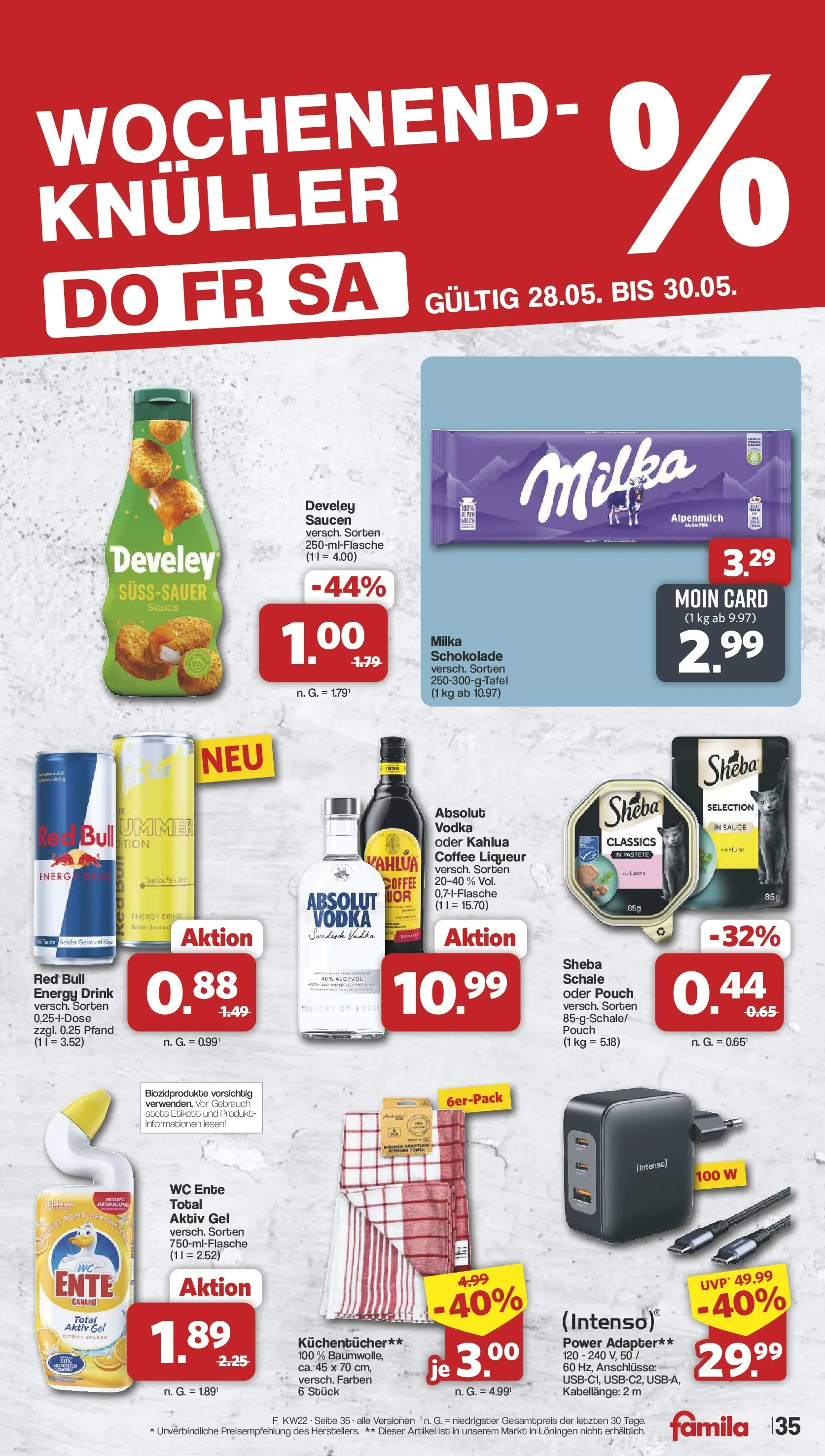 Famila Nordwest - Famila: Wochenangebote (ab 25.05.2026) zum Blättern | Seite: 35 | Produkte: Sheba, Red bull, Energy, Schokolade
