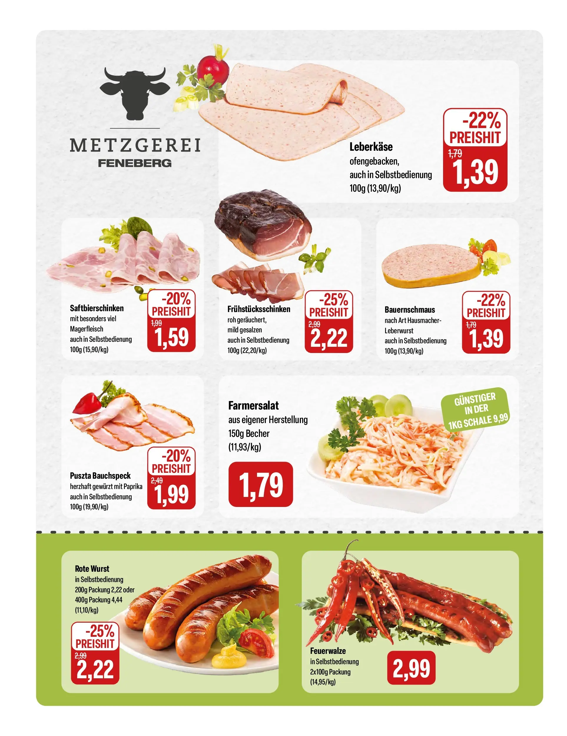 Feneberg Aktuelle Angebote (ab 28.05.2026) zum Blättern | Seite: 2 | Produkte: Paprika, Wurst, Leberkase