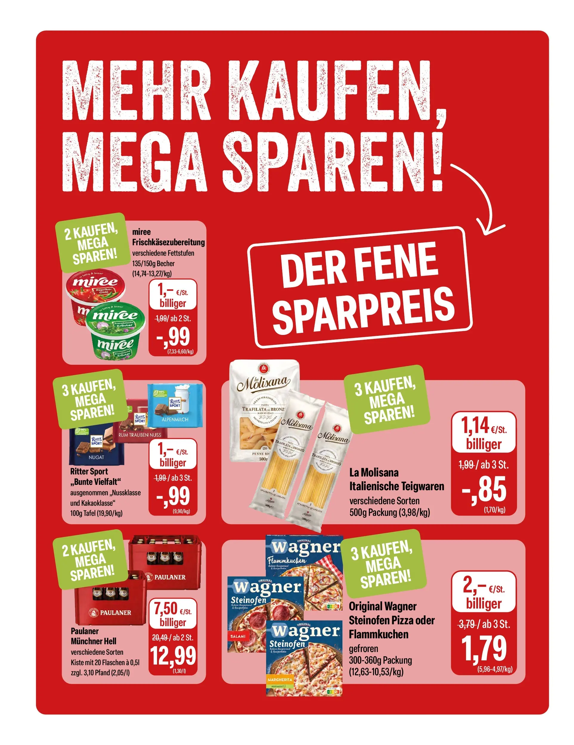 Feneberg Aktuelle Angebote (ab 28.05.2026) zum Blättern | Seite: 10 | Produkte: Rum, Ritter sport, Pasta, Paulaner