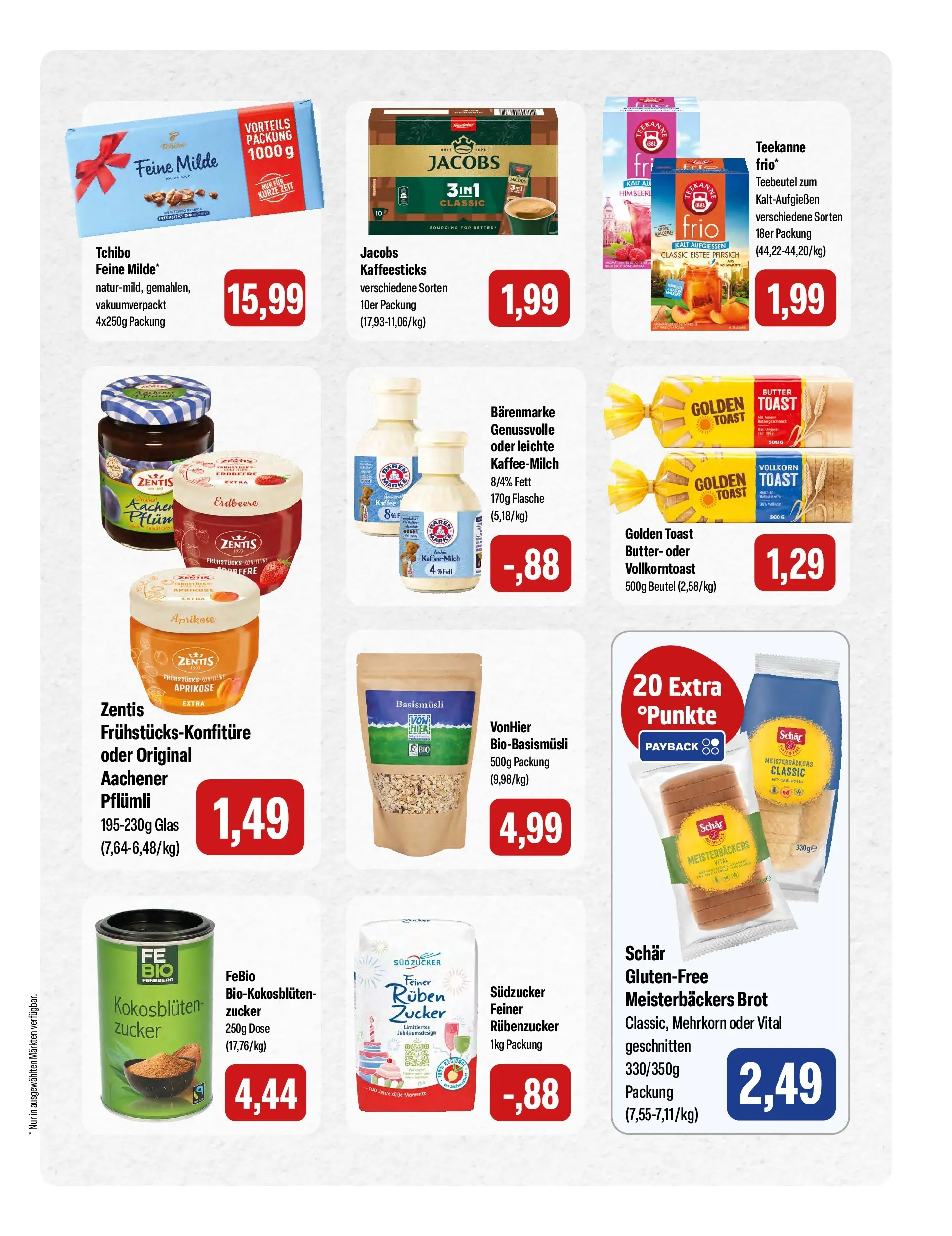 Feneberg Aktuelle Angebote (ab 28.05.2026) zum Blättern | Seite: 11 | Produkte: Toast, Pfirsich, Teekanne, Himbeere