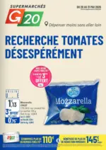G20 RECHERCHE TOMATES D&Eacute;SESP&Eacute;R&Eacute;MENT - au 31.05.2026