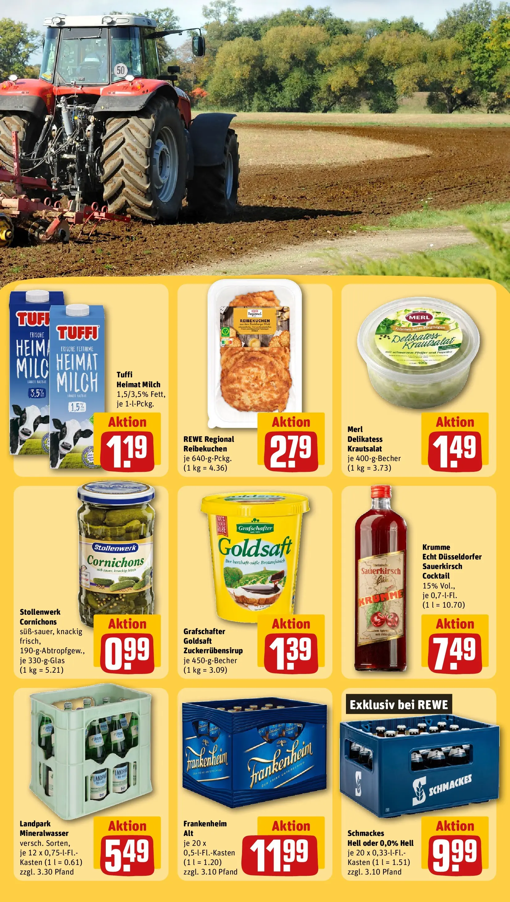 REWE Prospekt ab 26.05.2026 zum Blättern » Angebote | Seite: 23 | Produkte: Milch, Mineralwasser, Paprika, Pfeffer