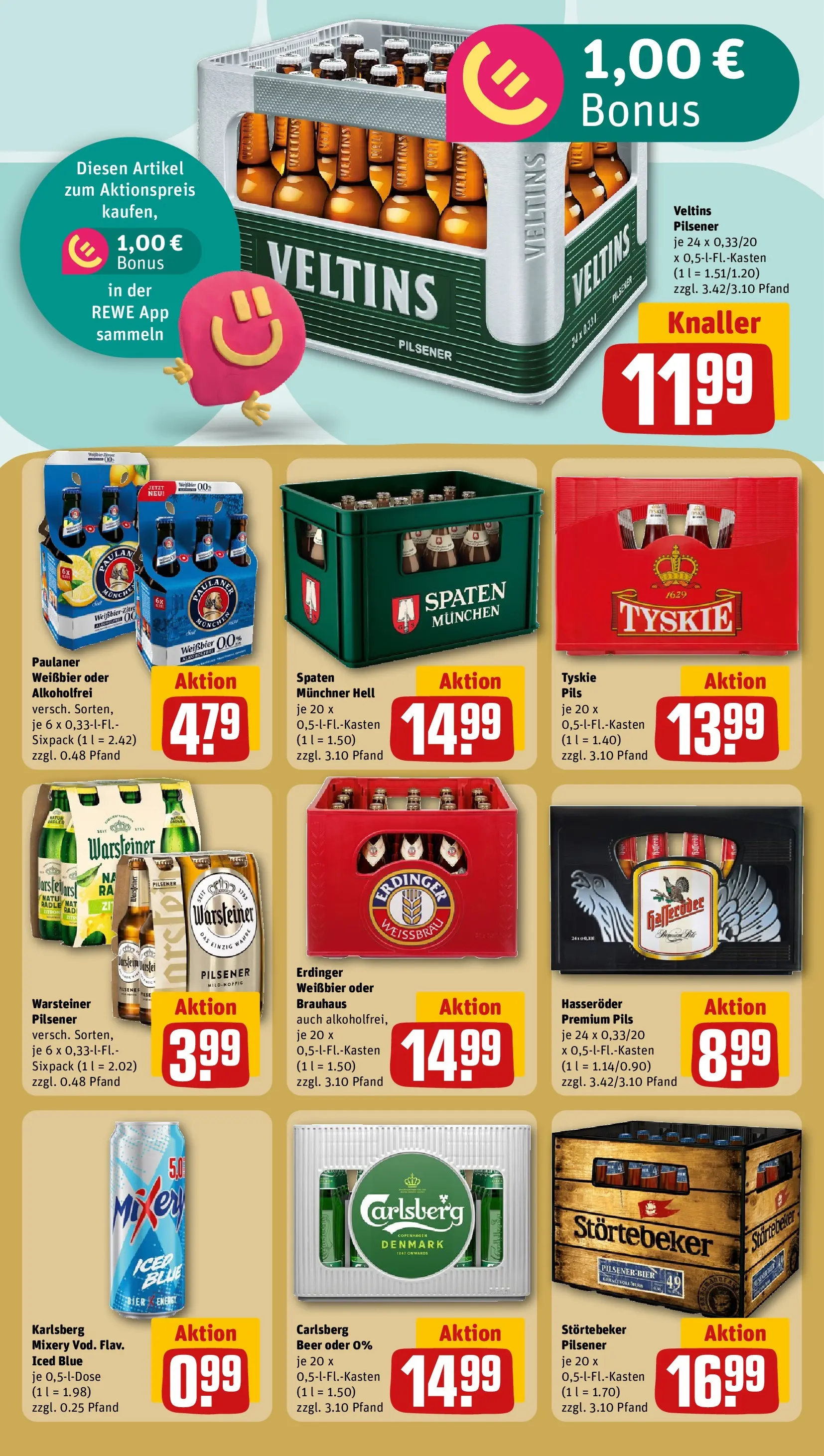 REWE Prospekt ab 26.05.2026 zum Blättern » Angebote | Seite: 19 | Produkte: Mixer, Erdinger, Carlsberg, Vodka