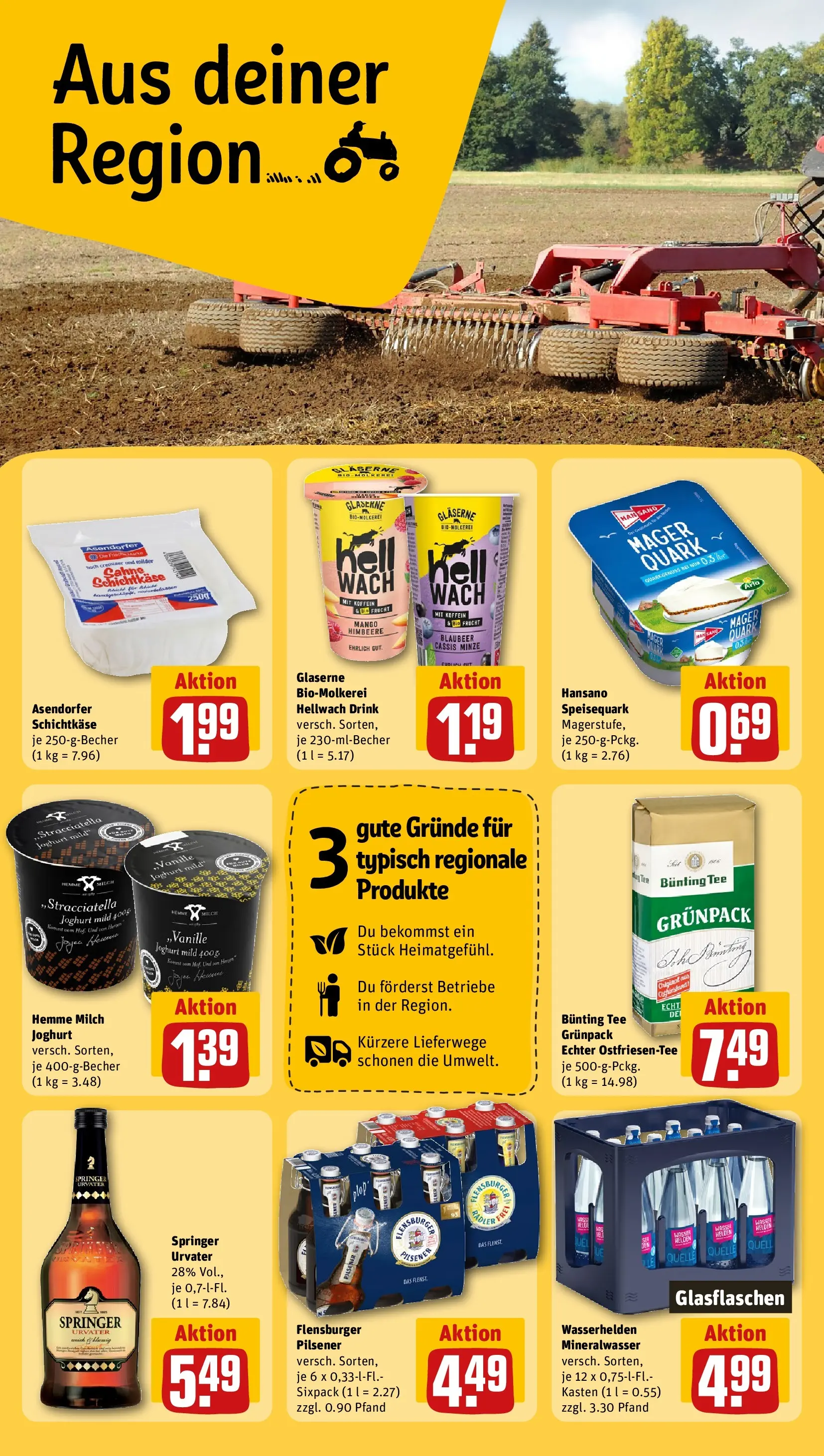 REWE Prospekt ab 26.05.2026 zum Blättern » Angebote | Seite: 24 | Produkte: Milch, Joghurt, Himbeere, Tee