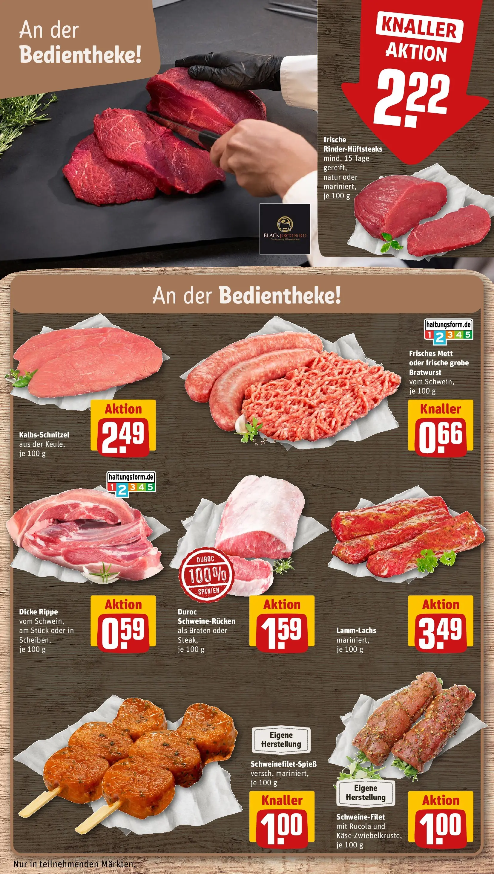 REWE Prospekt ab 24.05.2026 zum Blättern » Angebote | Seite: 10 | Produkte: Rucola, Bratwurst, Schweinefilet, Schweinerucken