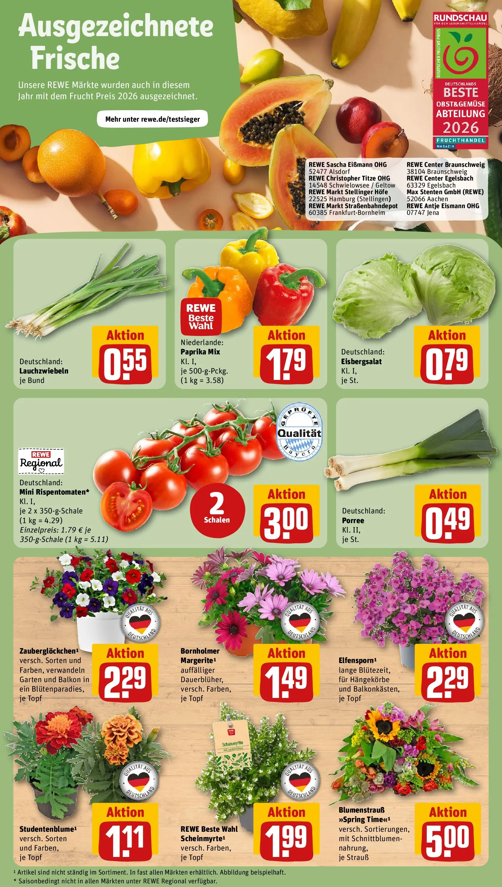 REWE Prospekt ab 26.05.2026 zum Blättern » Angebote | Seite: 7 | Produkte: Eisbergsalat, Gemüse, Paprika