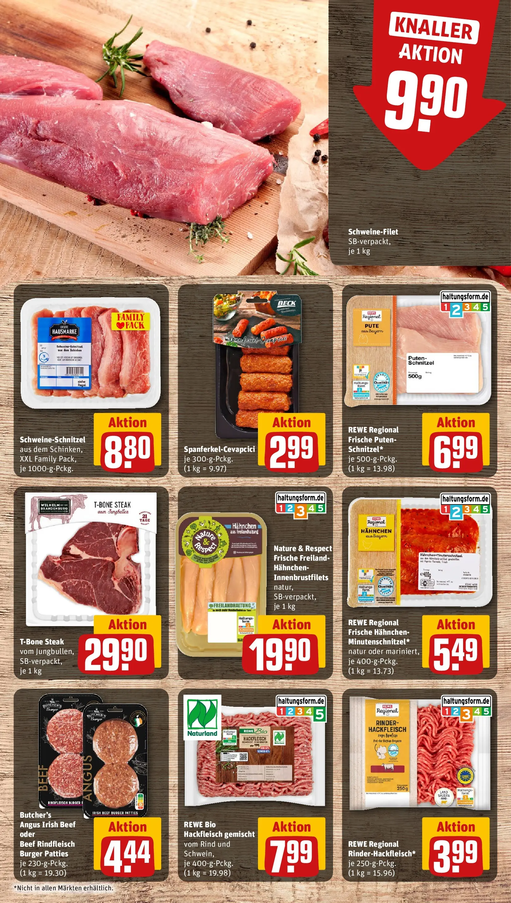 REWE Prospekt ab 26.05.2026 zum Blättern » Angebote | Seite: 8 | Produkte: Hahnchen, Cevapcici, Schnitzel, Hackfleisch