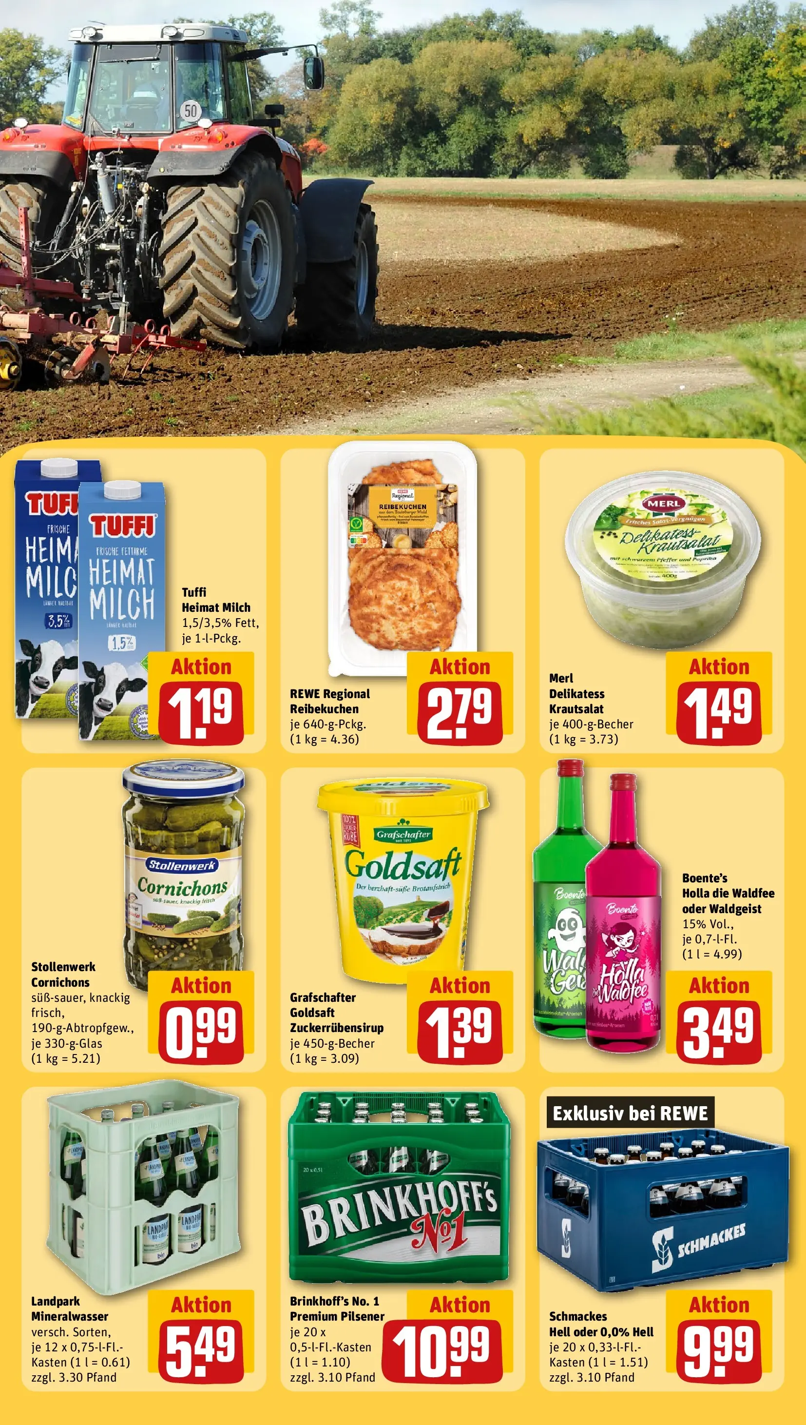 REWE Prospekt ab 26.05.2026 zum Blättern » Angebote | Seite: 21 | Produkte: Milch, Mineralwasser, Pfeffer