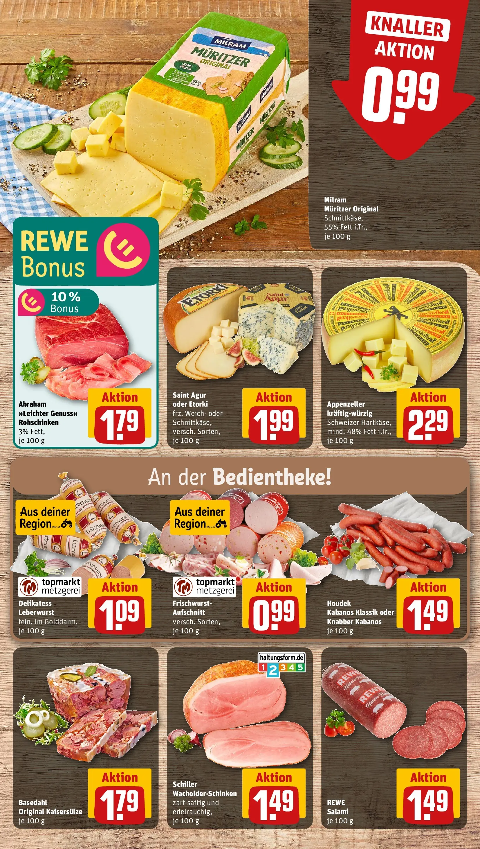 REWE Prospekt ab 26.05.2026 zum Blättern » Angebote | Seite: 9 | Produkte: Milram, Wurst, Salami