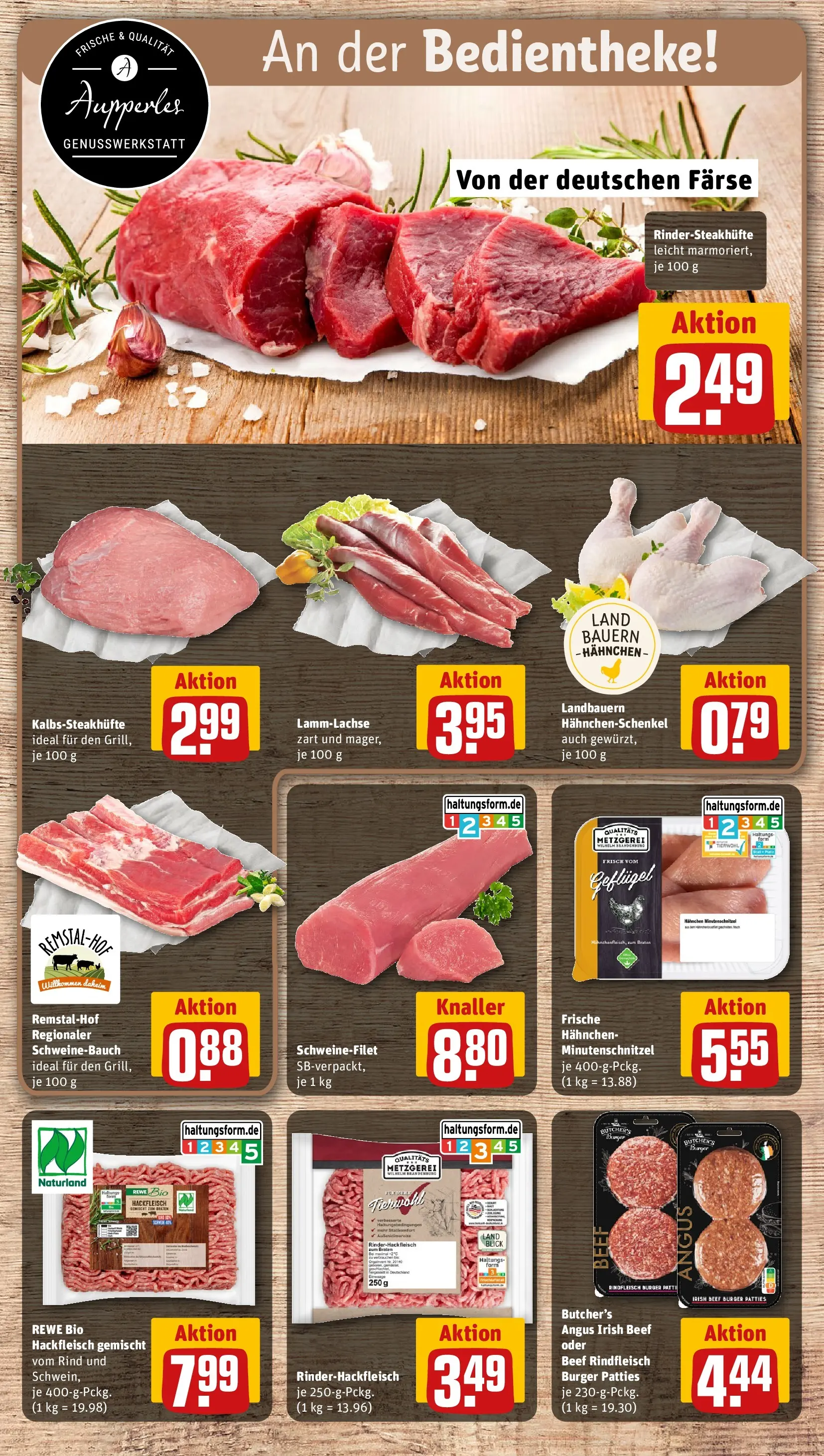 REWE Prospekt ab 26.05.2026 zum Blättern » Angebote | Seite: 8 | Produkte: Hahnchen, Hahnchenschenkel, Schweinebauch, Schweinefilet
