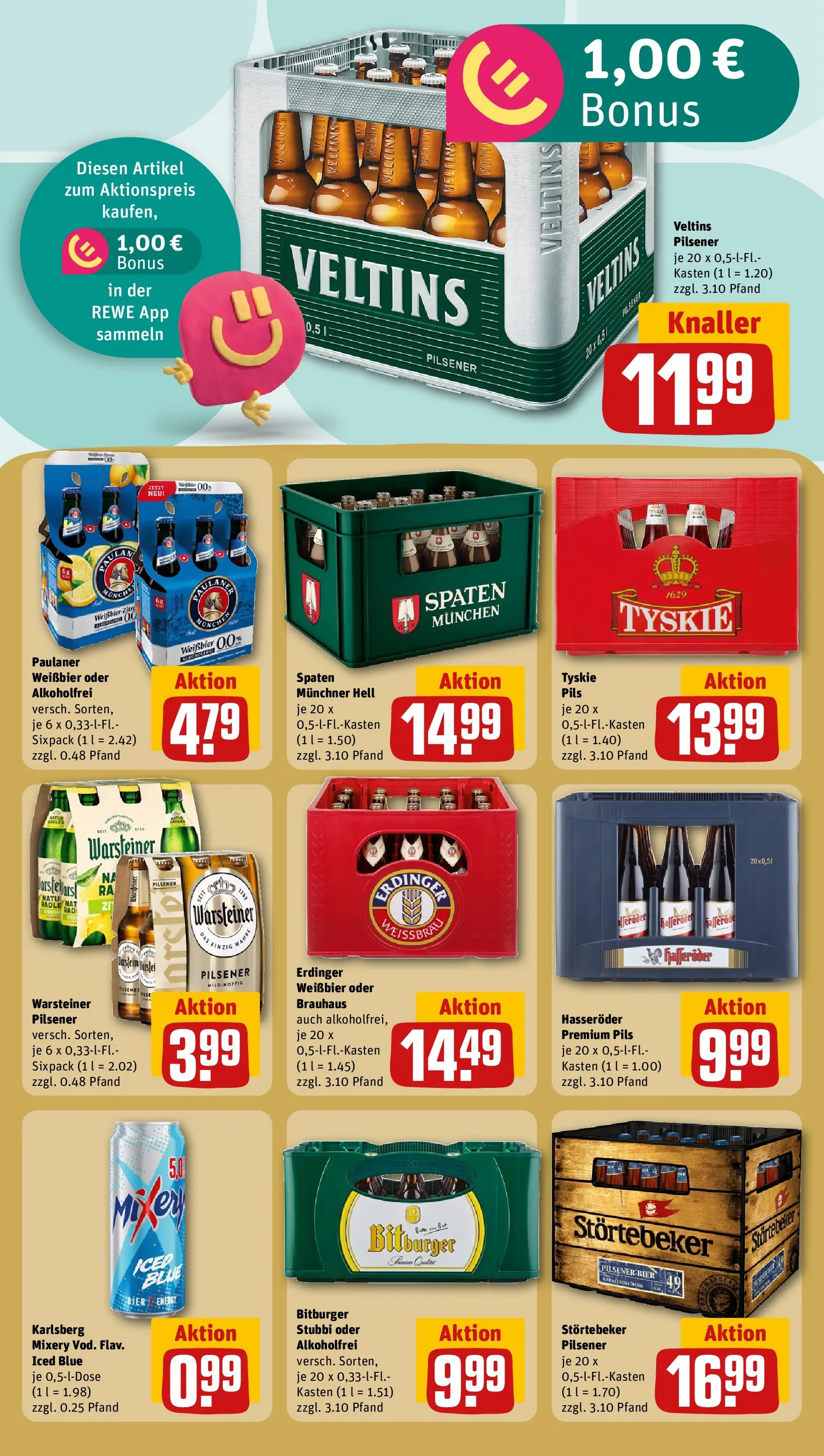 REWE Prospekt ab 26.05.2026 zum Blättern » Angebote | Seite: 17 | Produkte: Tyskie, Erdinger, Warsteiner, Paulaner