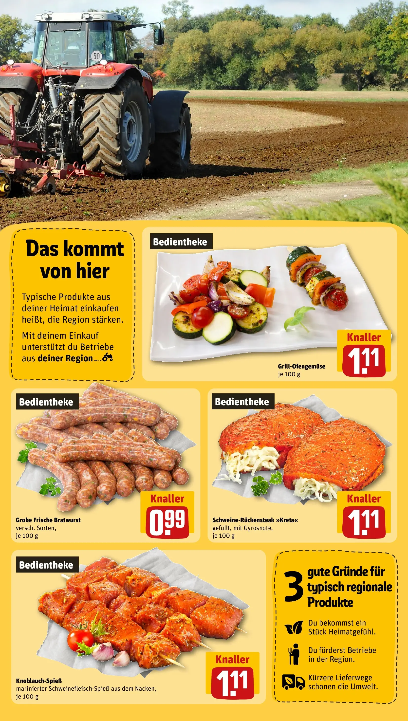 REWE Prospekt ab 26.05.2026 zum Blättern » Angebote | Seite: 23 | Produkte: Bratwurst, Steak