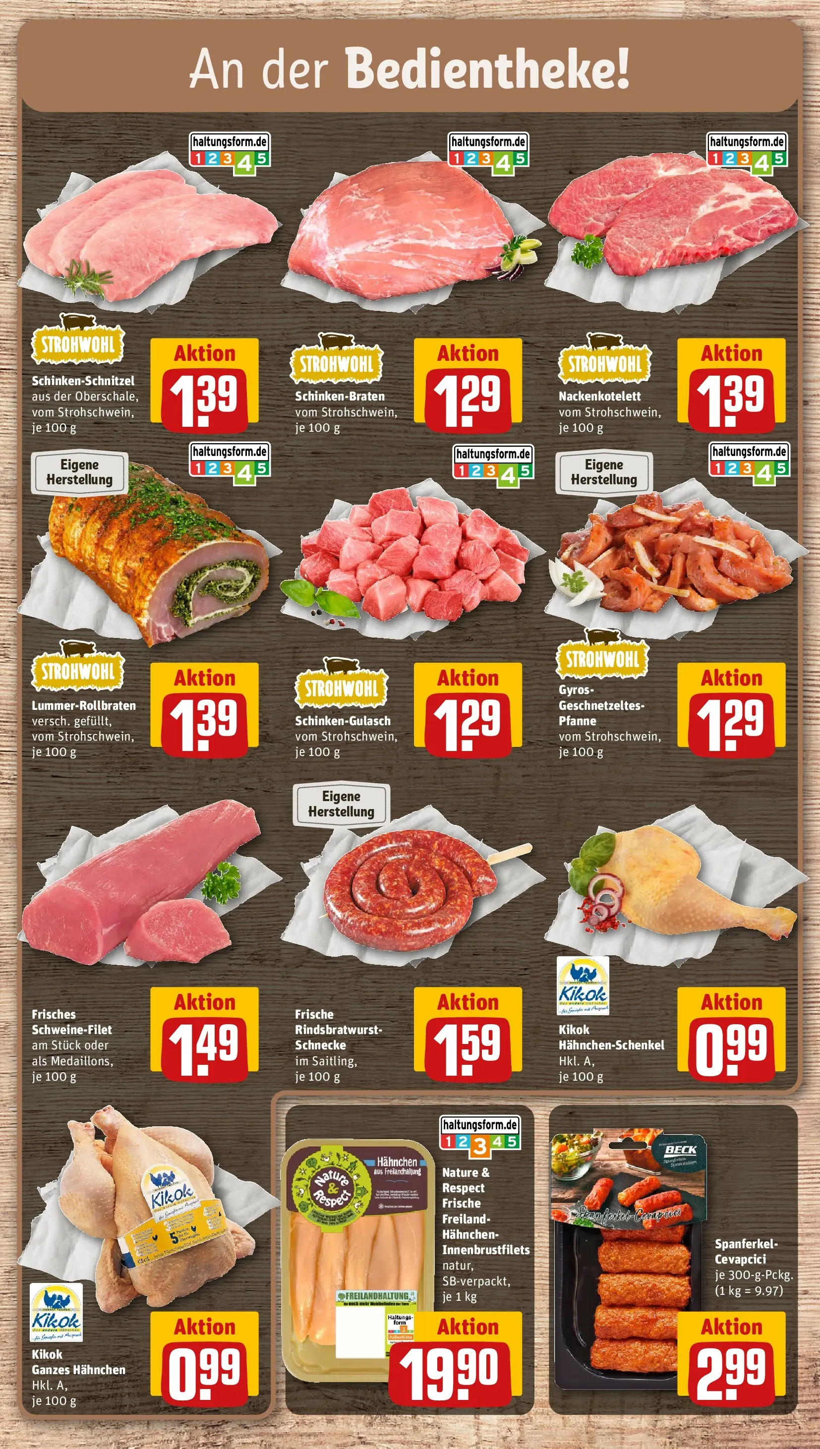 REWE Prospekt ab 26.05.2026 zum Blättern » Angebote | Seite: 8 | Produkte: Hahnchen, Hahnchenschenkel, Schweinefilet, Gyros