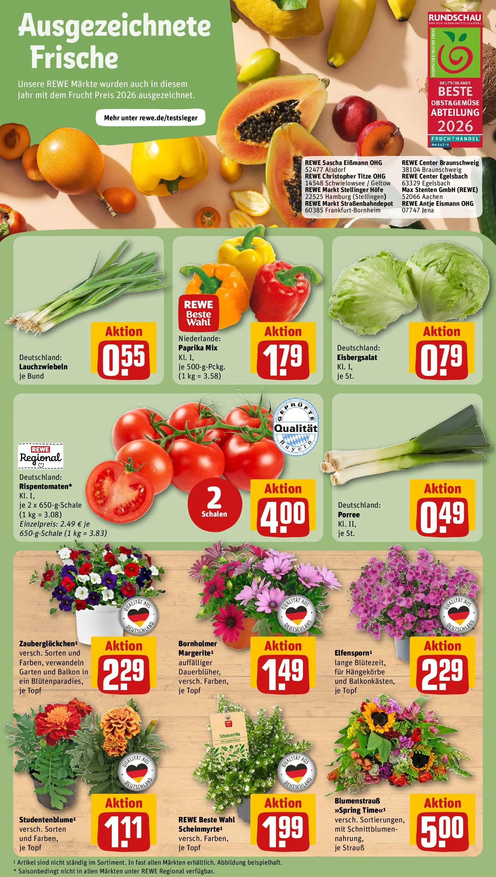 REWE Prospekt ab 26.05.2026 zum Blättern » Angebote | Seite: 7 | Produkte: Eisbergsalat, Gemüse, Paprika