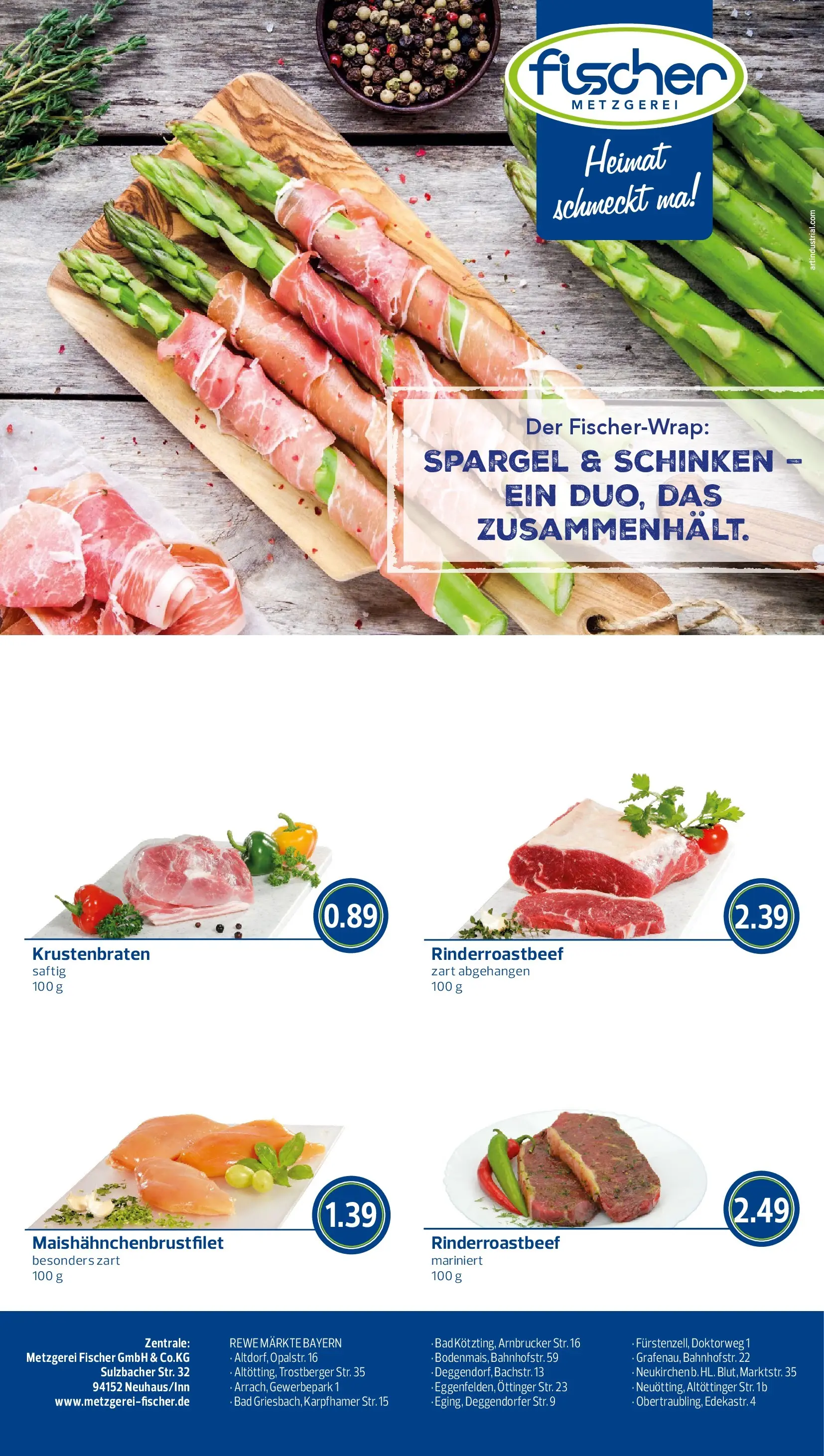 REWE Prospekt ab 26.05.2026 zum Blättern » Angebote | Seite: 8 | Produkte: Bad, Krustenbraten, Spargel, Schinken