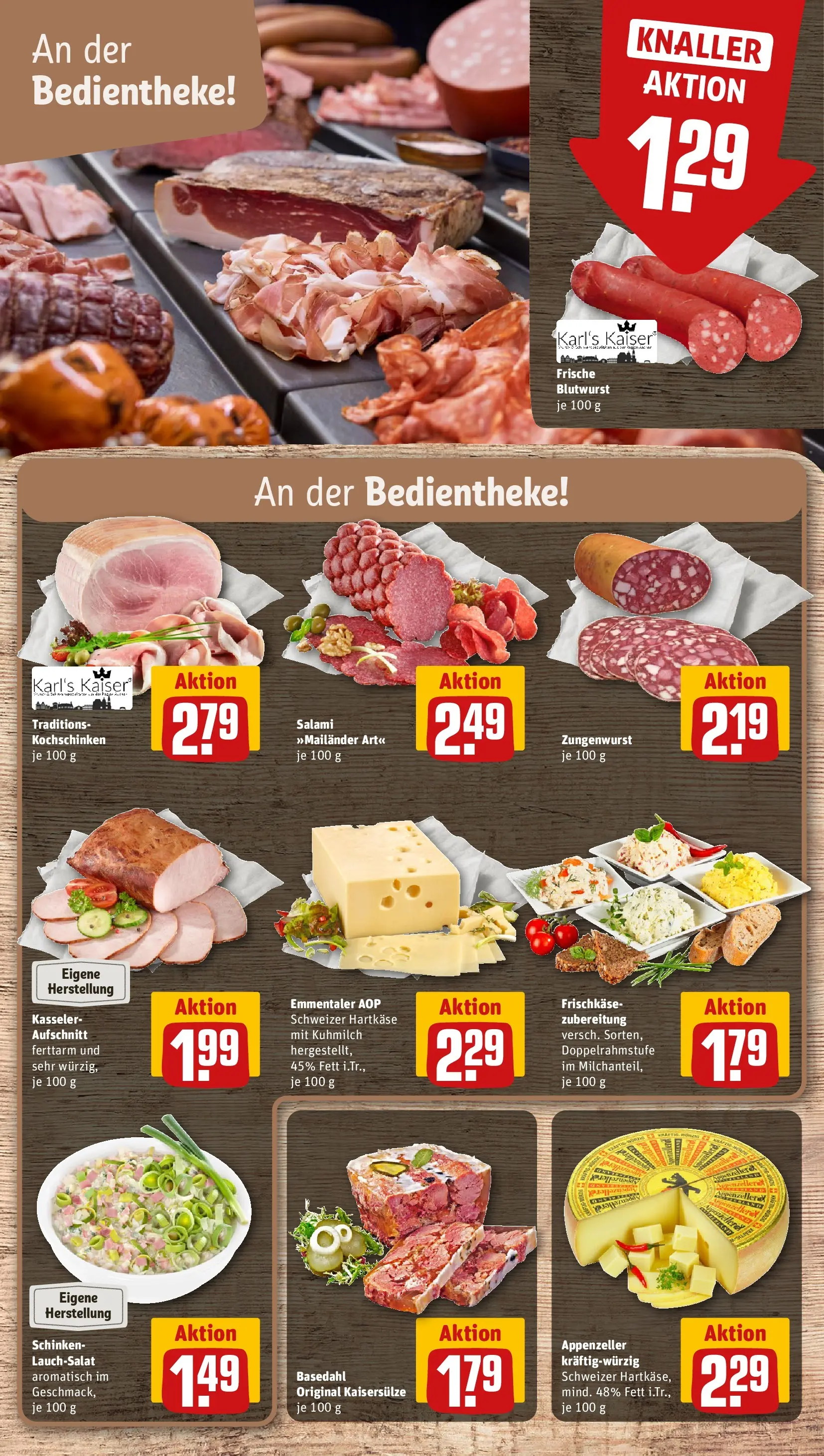REWE Prospekt ab 26.05.2026 zum Blättern » Angebote | Seite: 9 | Produkte: Salami, Schinken, Frischkase