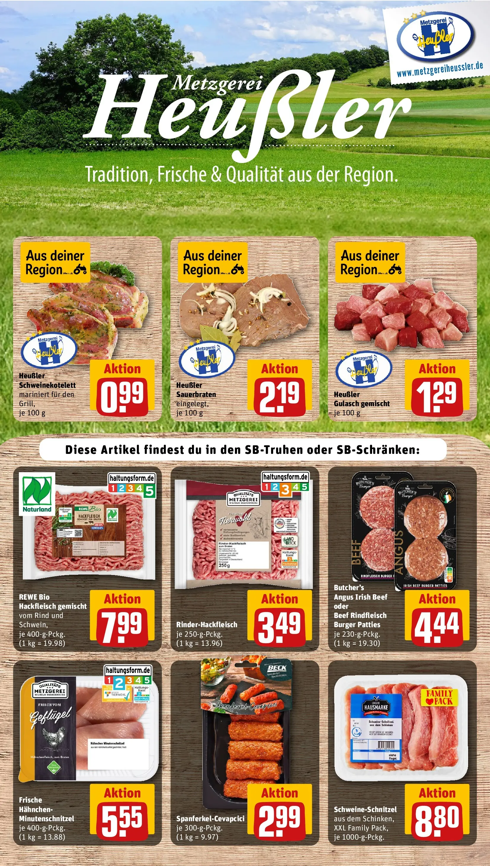 REWE Prospekt ab 26.05.2026 zum Blättern » Angebote | Seite: 8 | Produkte: Hahnchen, Regal, Burger, Hackfleisch