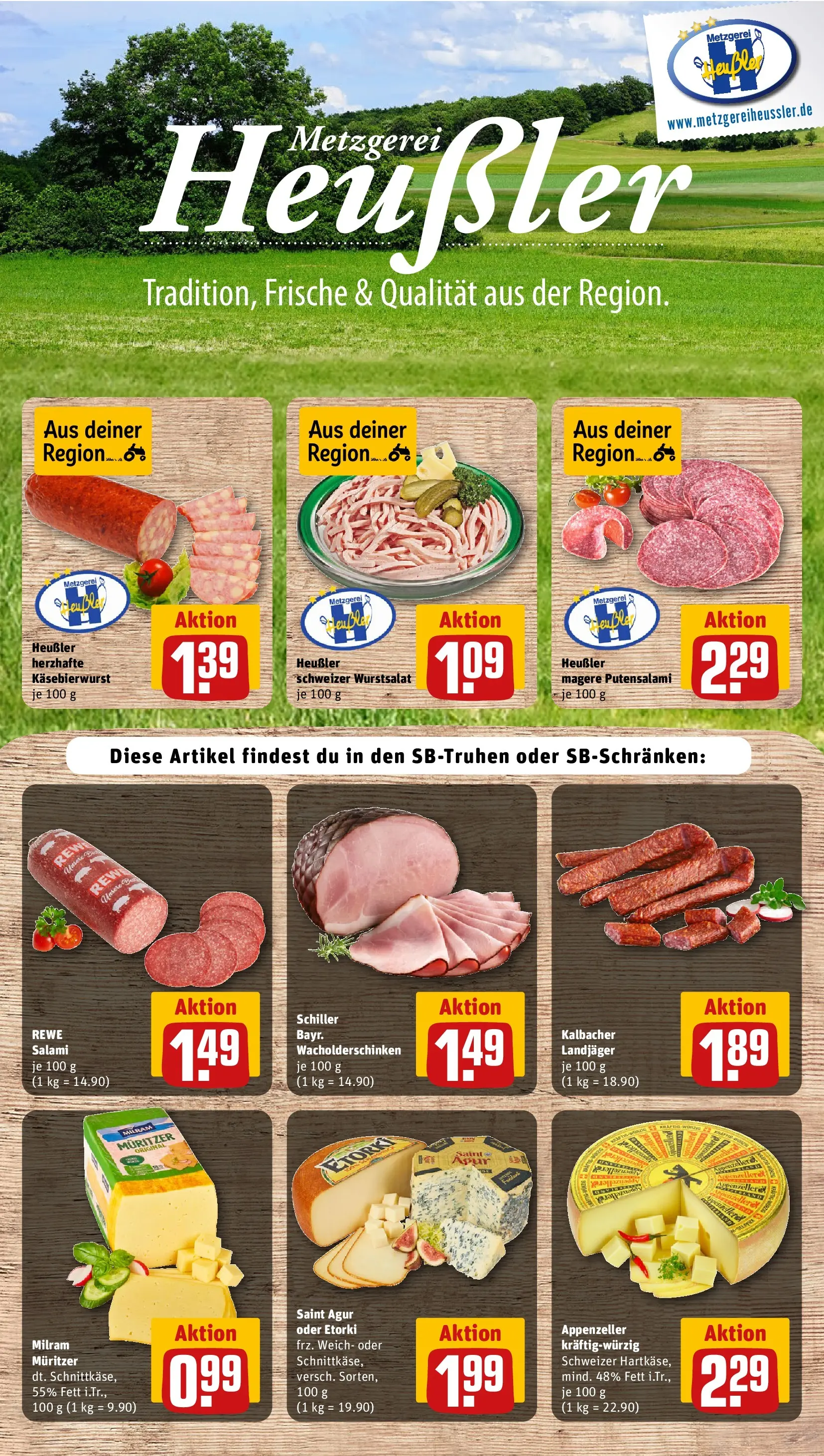 REWE Prospekt ab 26.05.2026 zum Blättern » Angebote | Seite: 9 | Produkte: Milram, Salami