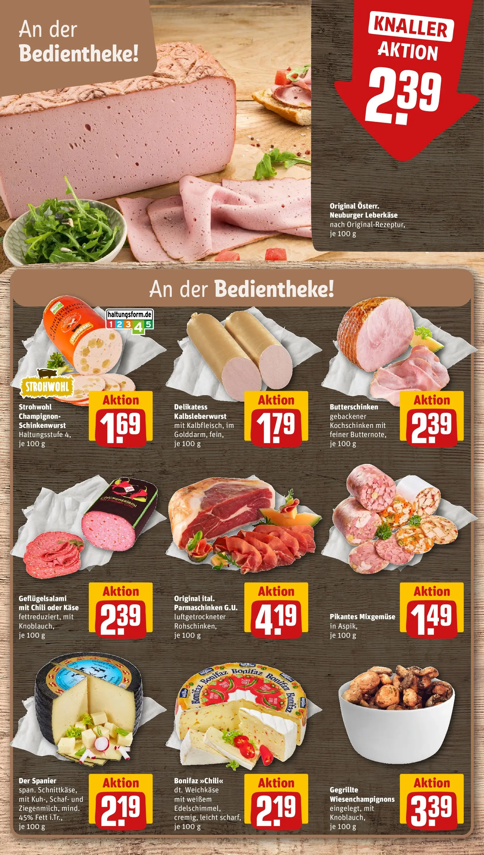 REWE Prospekt ab 26.05.2026 zum Blättern » Angebote | Seite: 9 | Produkte: Käse, Chili, Salami, Leberkase