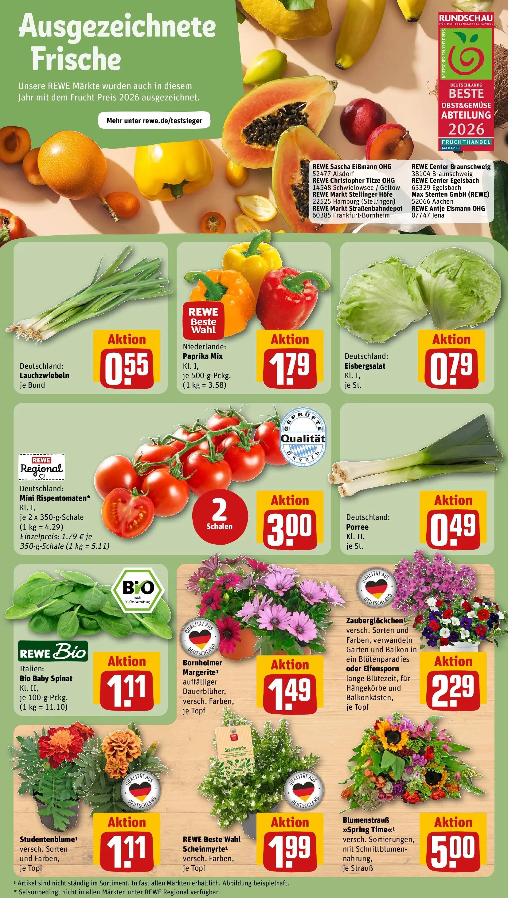 REWE Prospekt ab 26.05.2026 zum Blättern » Angebote | Seite: 7 | Produkte: Eisbergsalat, Gemüse, Paprika