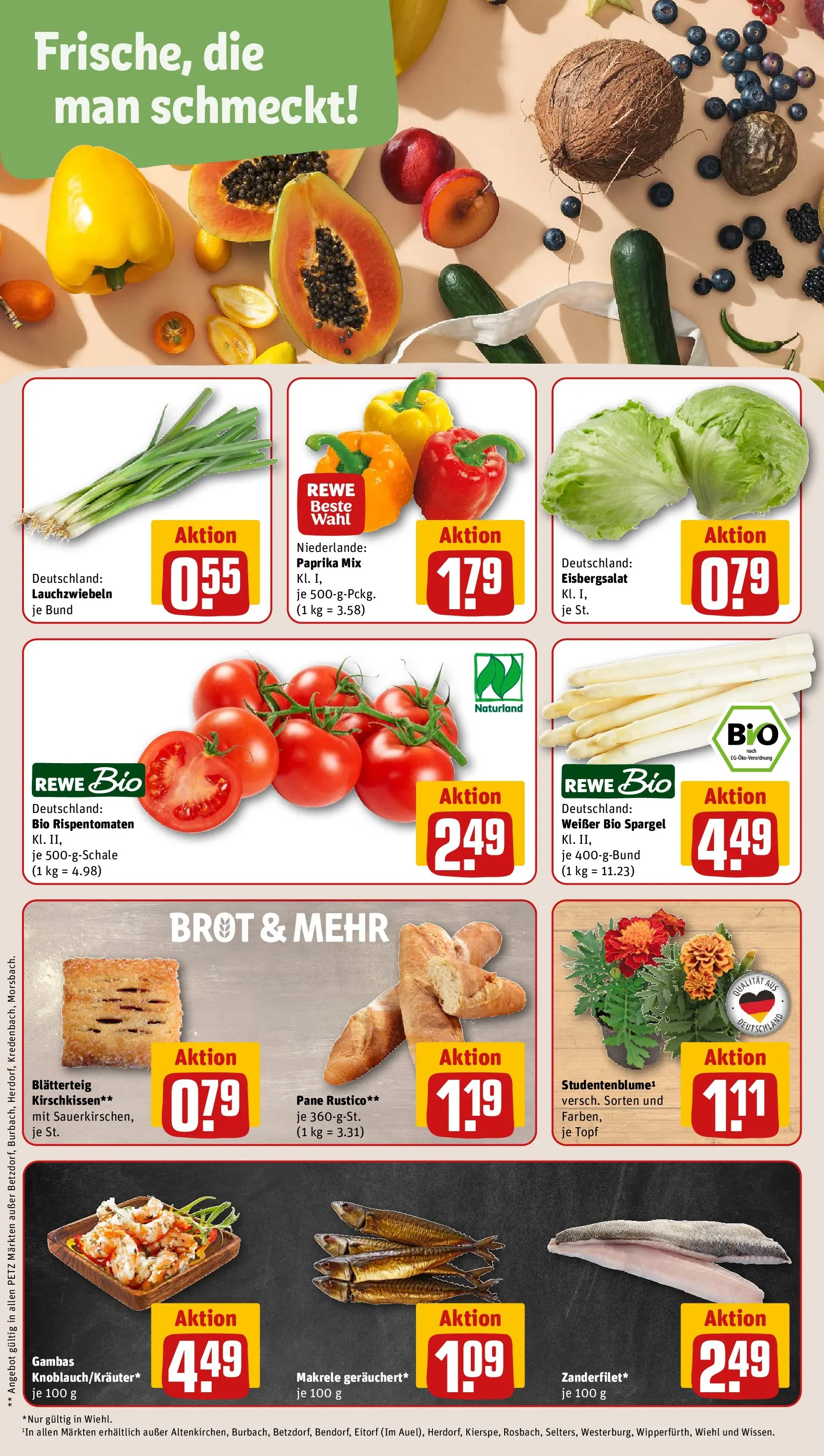 REWE Prospekt ab 26.05.2026 zum Blättern » Angebote | Seite: 7 | Produkte: Pane, Eisbergsalat, Spargel, Brot