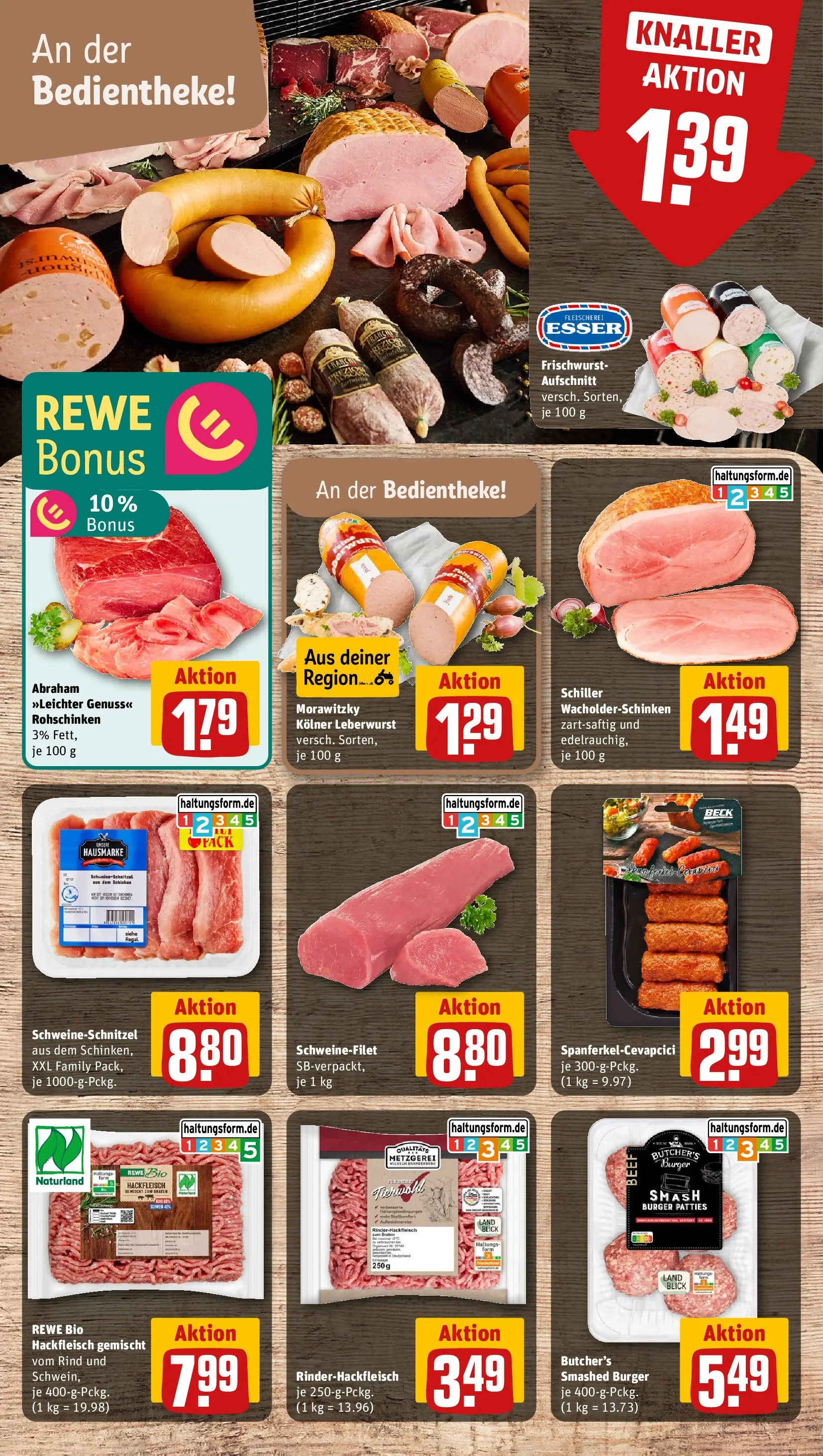 REWE Prospekt ab 26.05.2026 zum Blättern » Angebote | Seite: 8 | Produkte: Cevapcici, Burger, Schweinefilet, Morawitzky