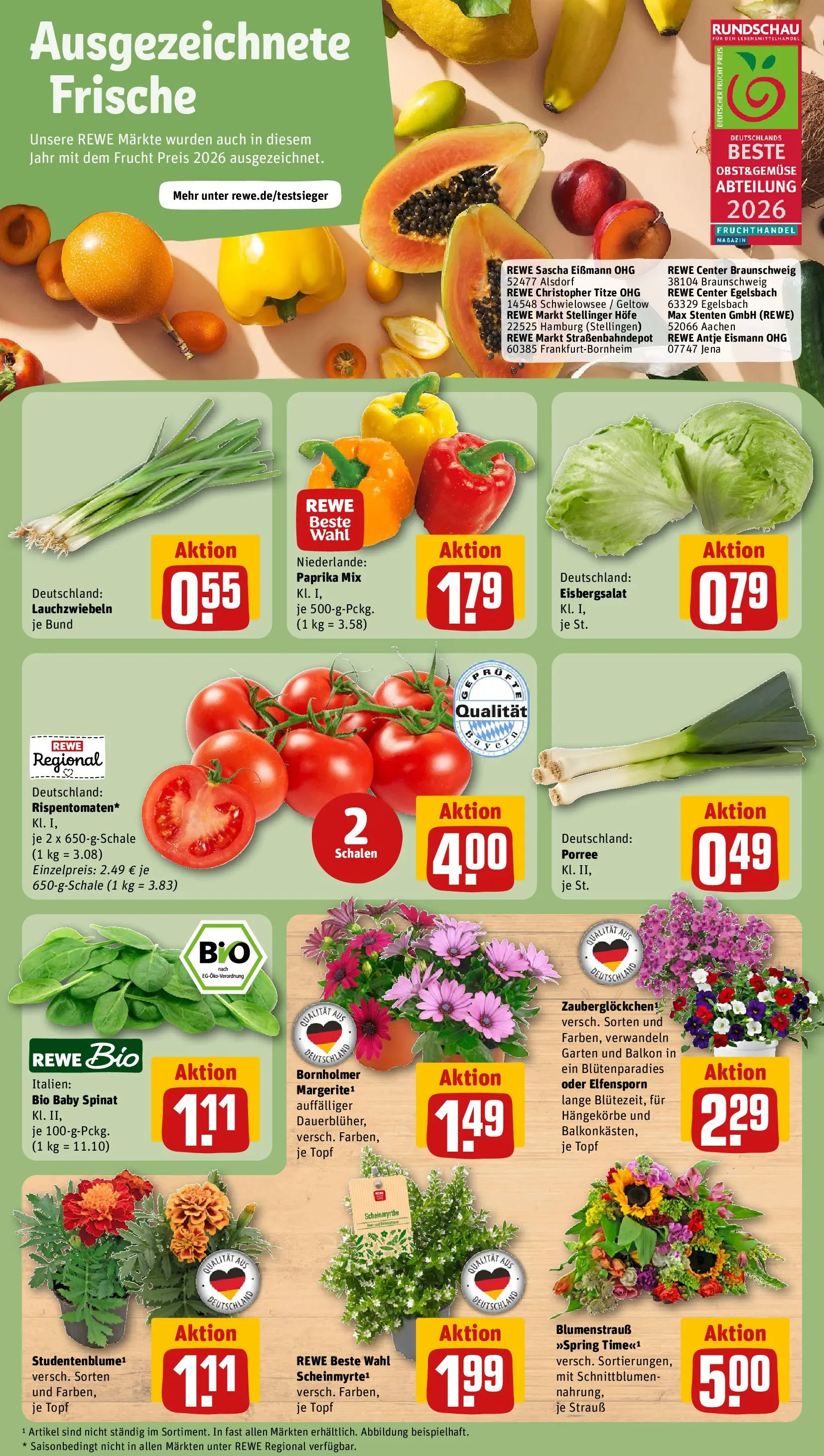 REWE Prospekt ab 26.05.2026 zum Blättern » Angebote | Seite: 7 | Produkte: Eisbergsalat, Gemüse, Paprika