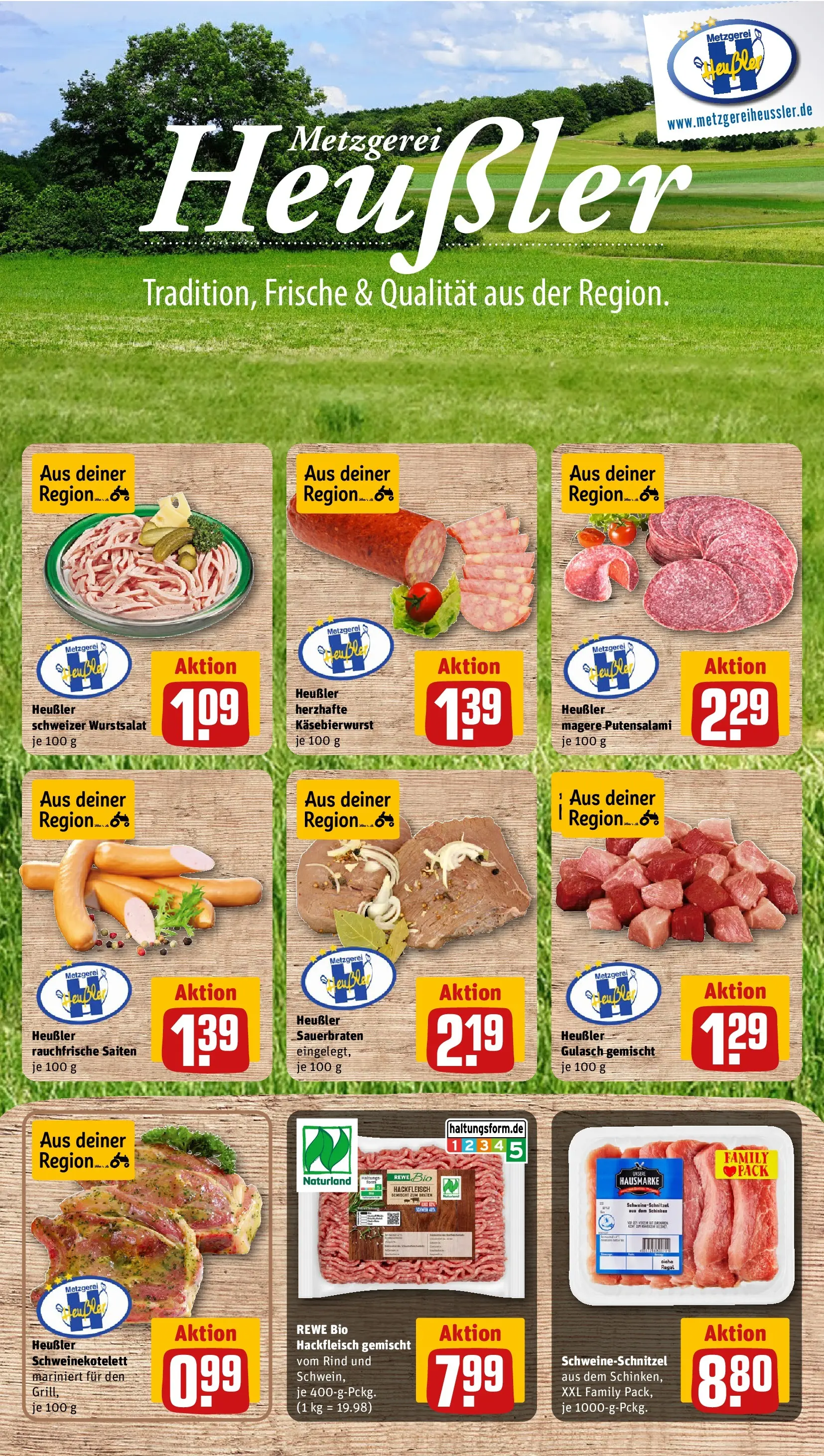 REWE Prospekt ab 26.05.2026 zum Blättern » Angebote | Seite: 8 | Produkte: Grill, Gulasch, Salami, Schinken
