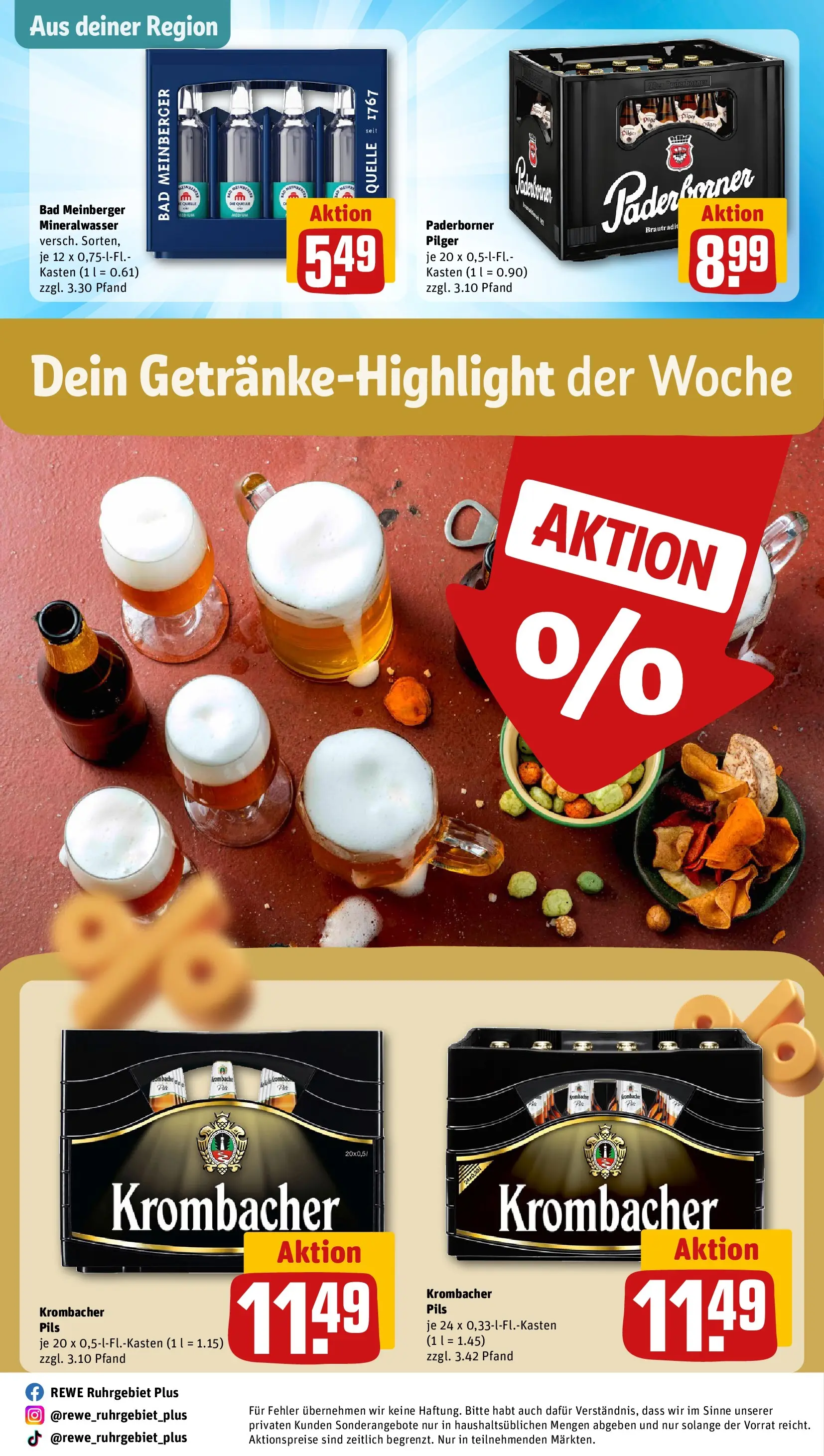 REWE Prospekt ab 26.05.2026 zum Blättern » Angebote | Seite: 31 | Produkte: Bad, Pils, Mineralwasser, Krombacher