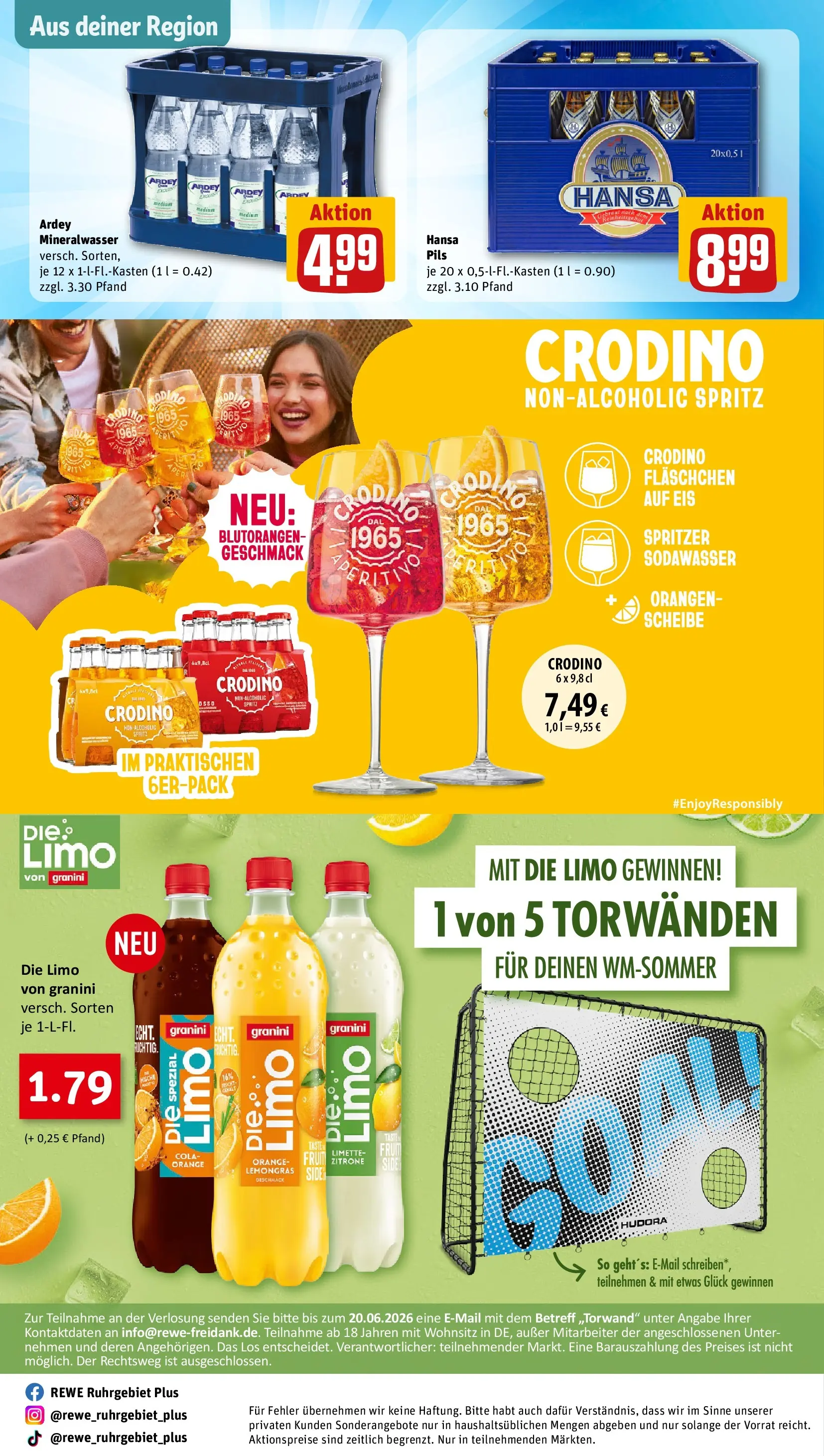 REWE Prospekt ab 26.05.2026 zum Blättern » Angebote | Seite: 30 | Produkte: Limonade, Zitrone, Granini, Eis