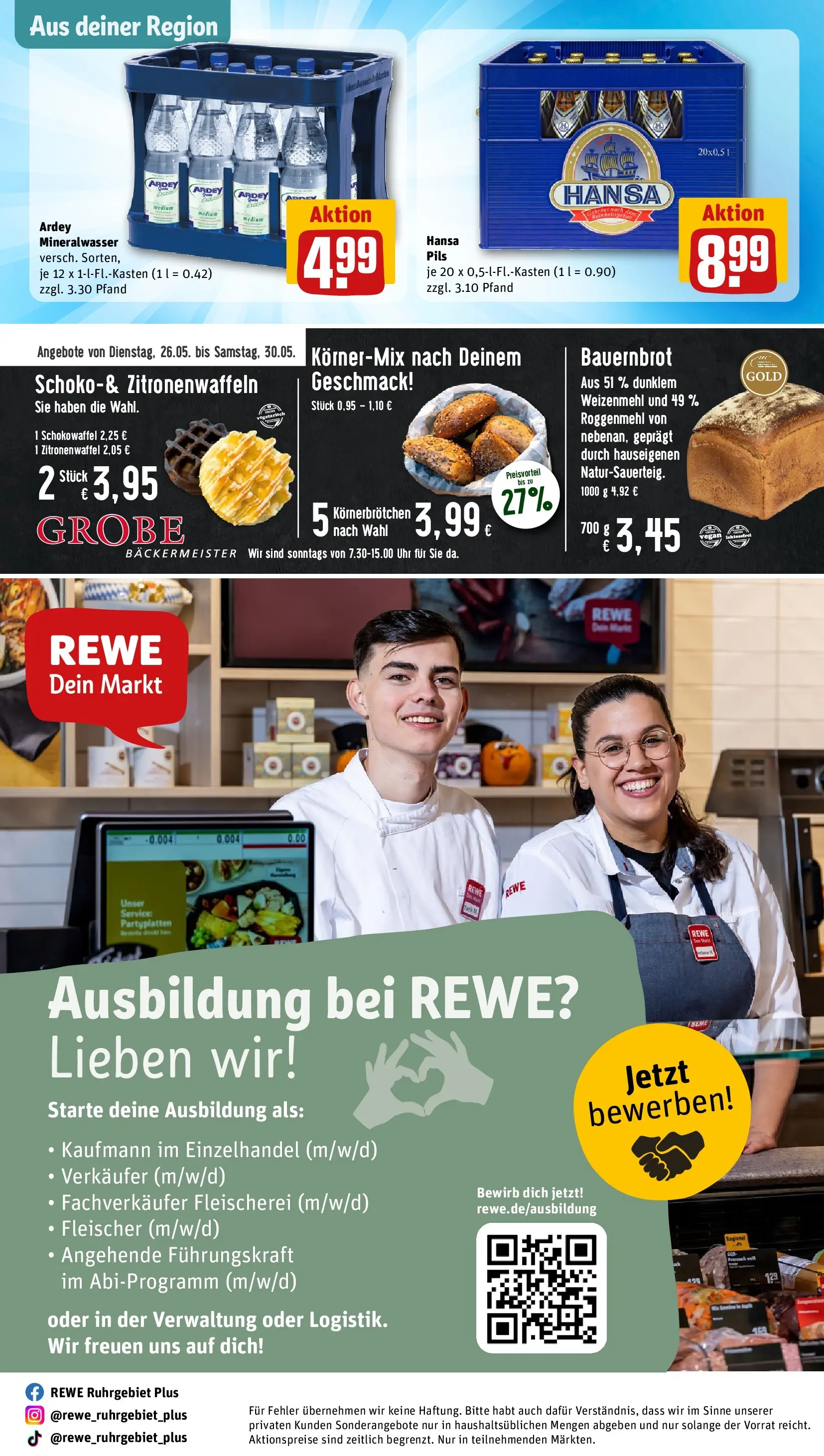 REWE Prospekt ab 26.05.2026 zum Blättern » Angebote | Seite: 31 | Produkte: Pils, Weizenmehl, Mineralwasser, Uhr