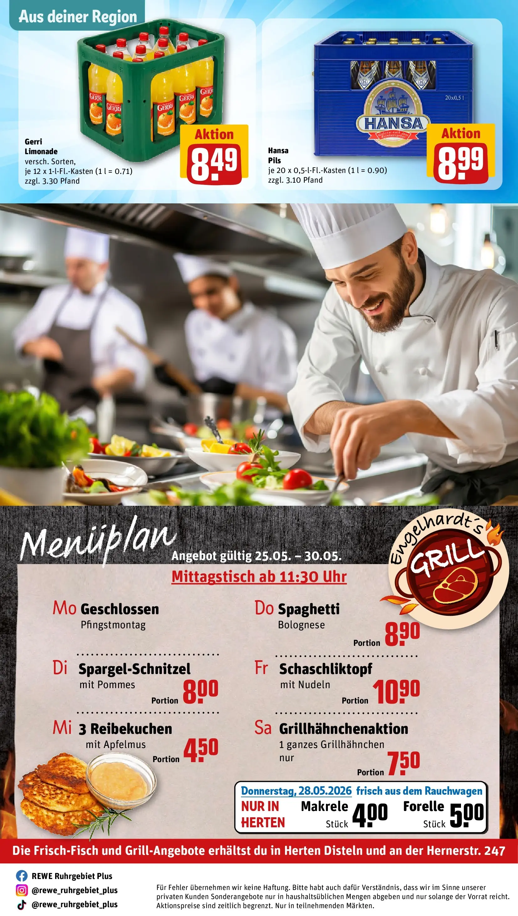 REWE Prospekt ab 26.05.2026 zum Blättern » Angebote | Seite: 30 | Produkte: Grill, Pils, Pommes, Schnitzel