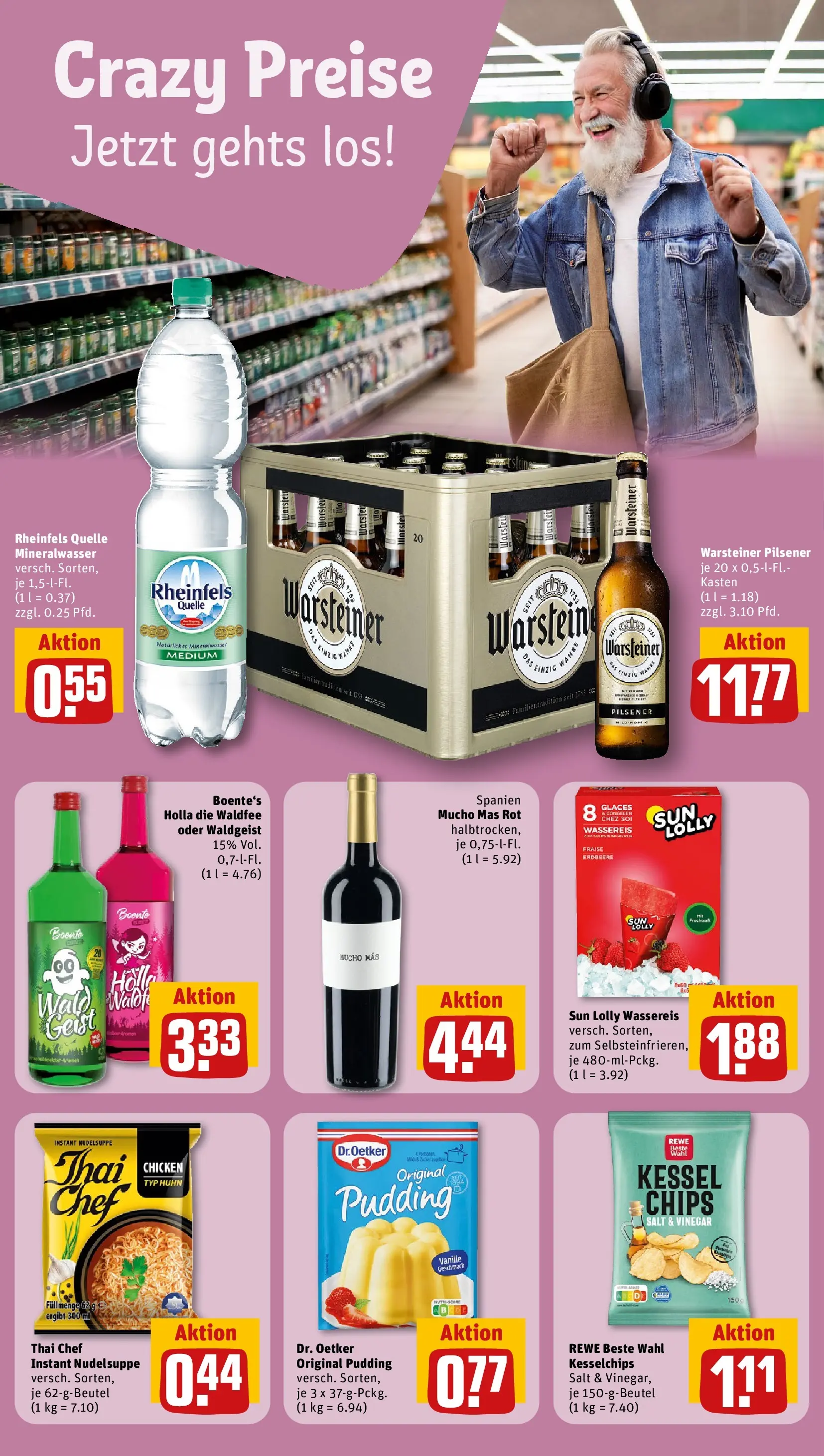 REWE Prospekt ab 26.05.2026 zum Blättern » Angebote | Seite: 14 | Produkte: Pudding, Mineralwasser, Warsteiner, Chips