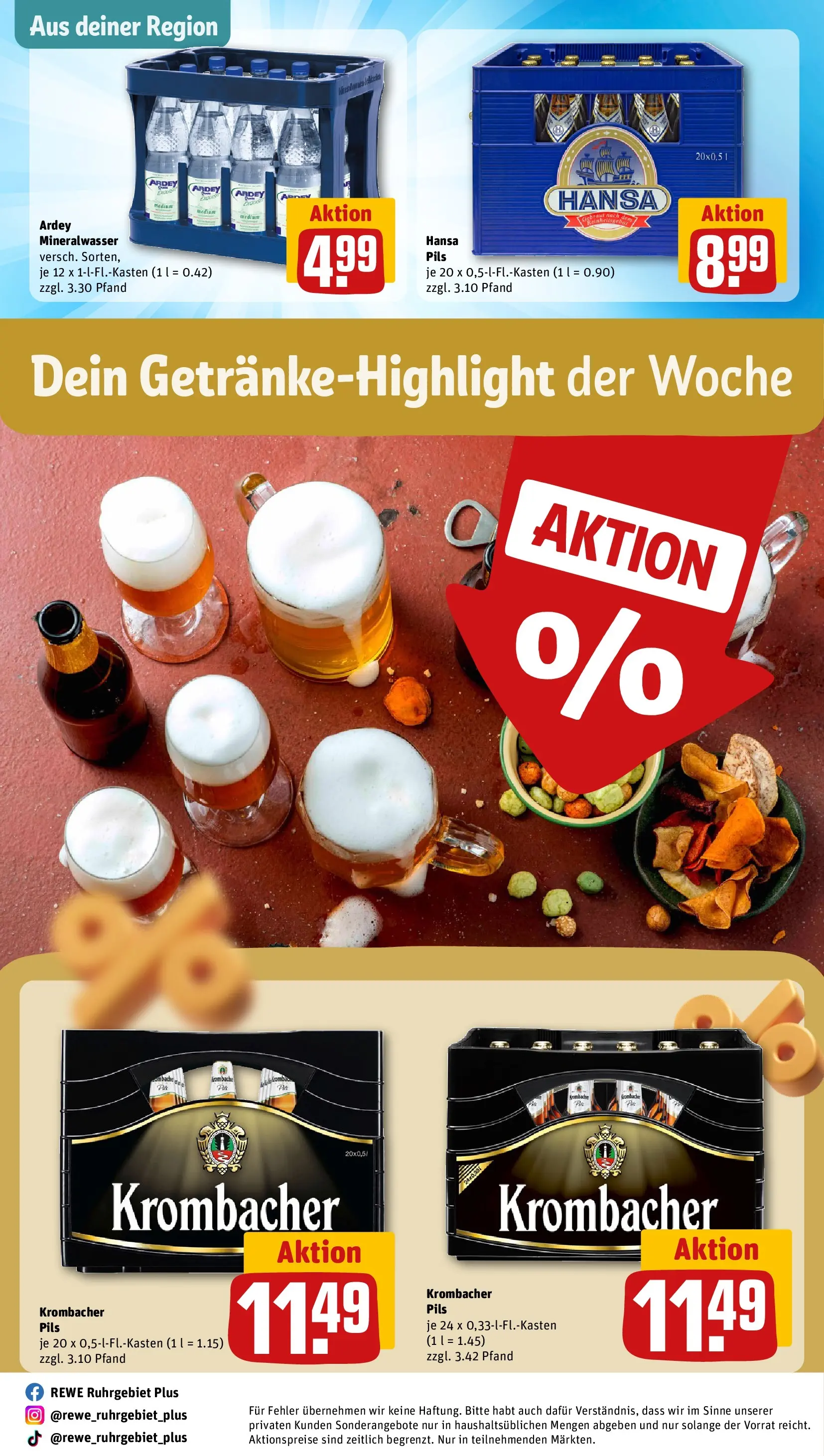 REWE Prospekt ab 26.05.2026 zum Blättern » Angebote | Seite: 30 | Produkte: Pils, Mineralwasser, Krombacher