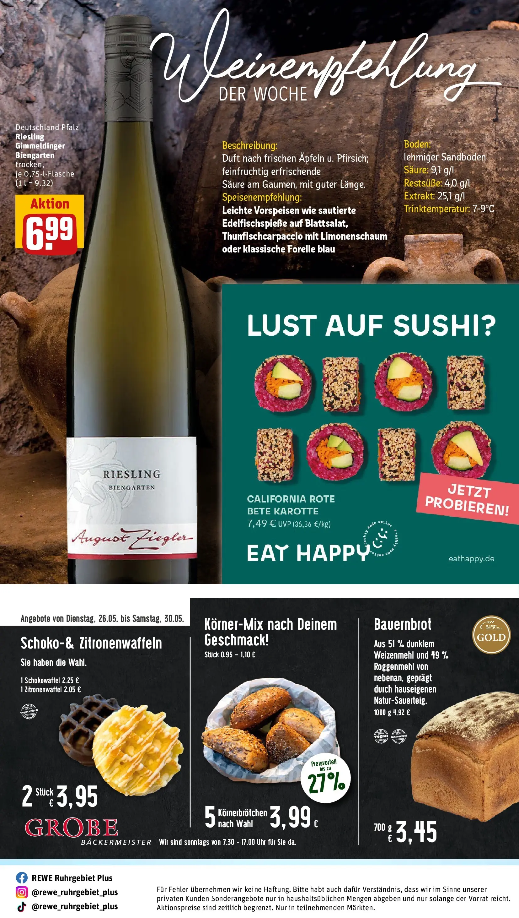 REWE Prospekt ab 26.05.2026 zum Blättern » Angebote | Seite: 30 | Produkte: Duft, Weizenmehl, Karotte, Uhr
