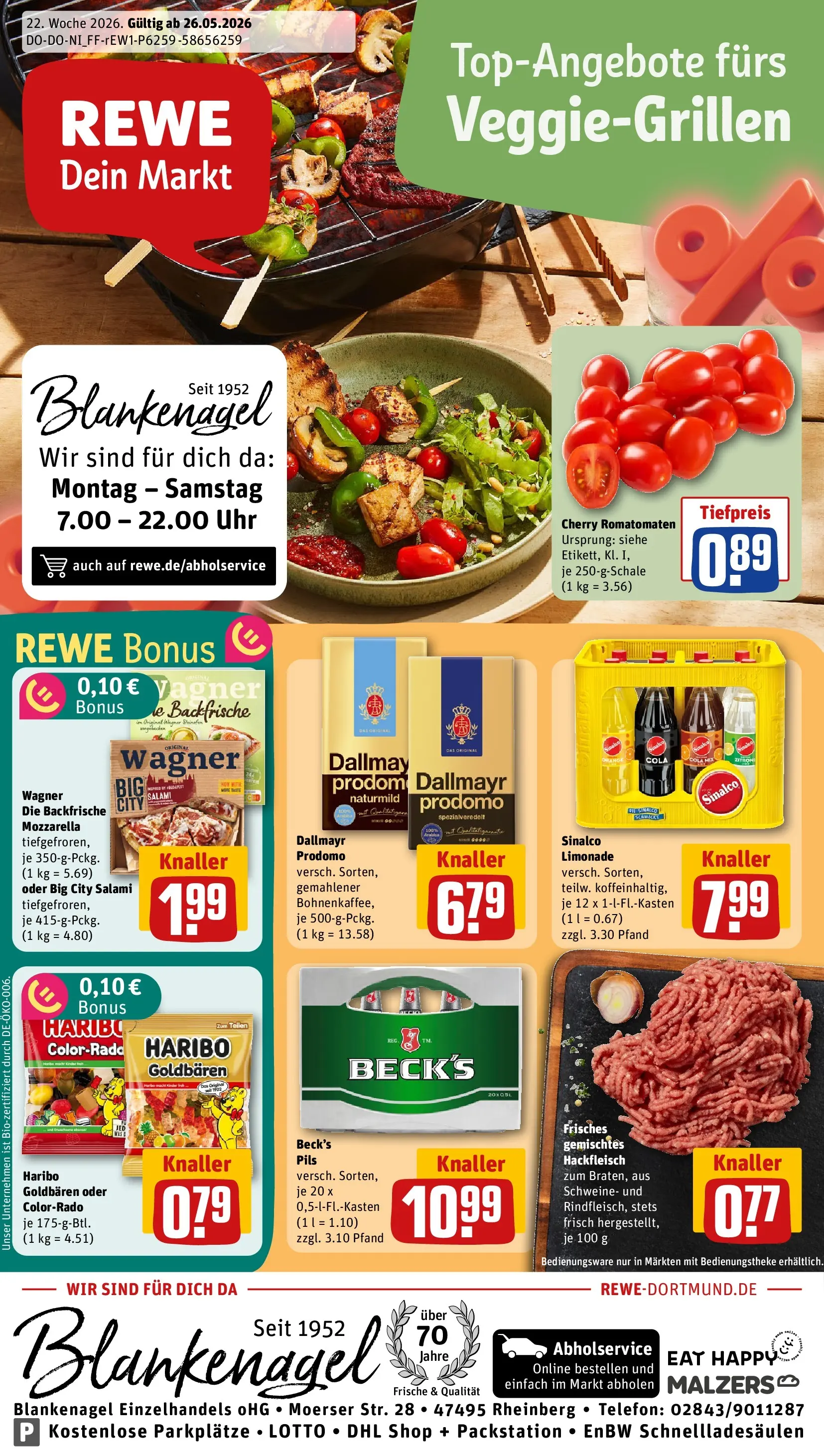 REWE Prospekt ab 26.05.2026 zum Blättern » Angebote | Seite: 3 | Produkte: Cola, Mozzarella, Uhr, Hackfleisch