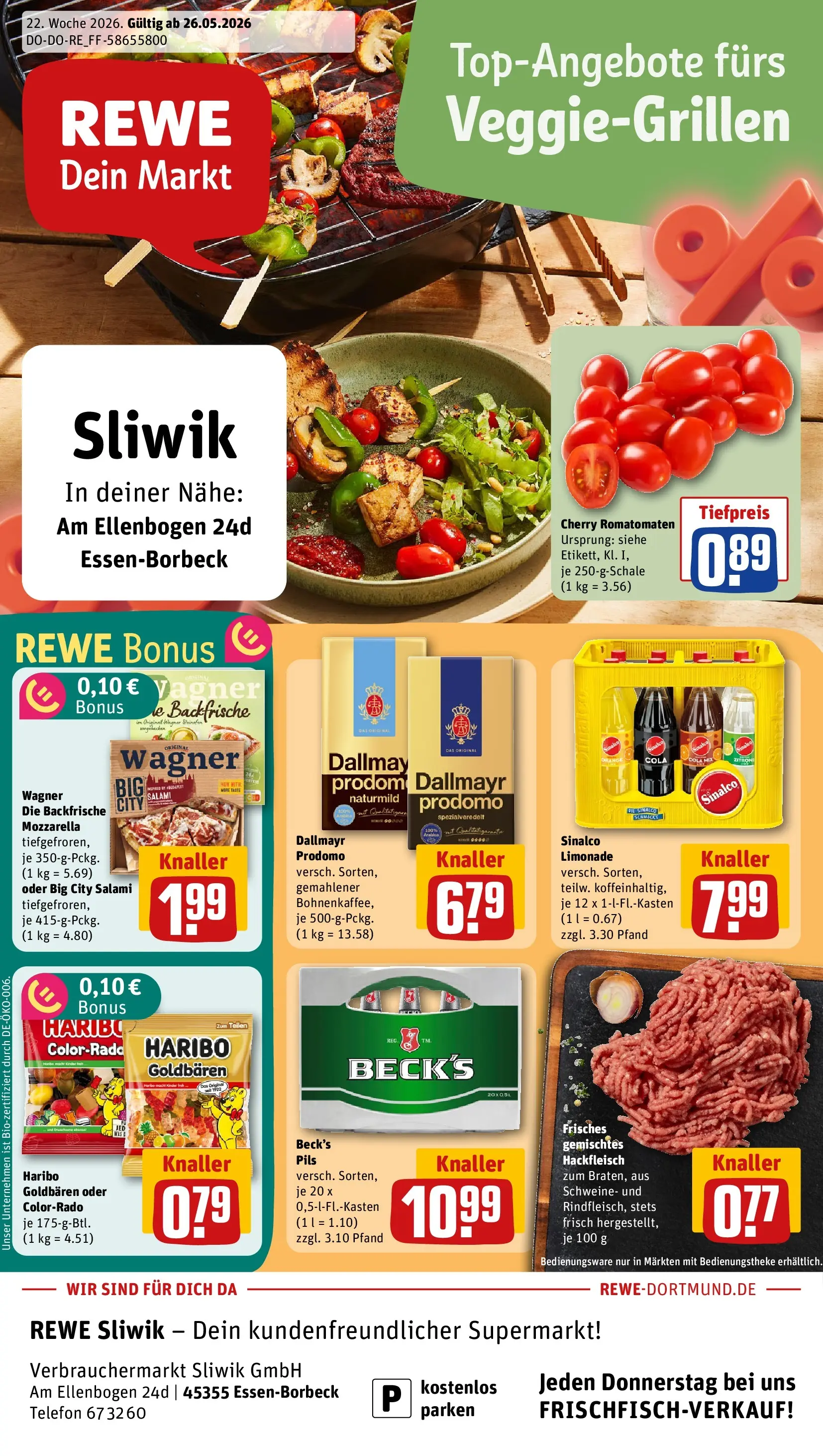 REWE Prospekt ab 26.05.2026 zum Blättern » Angebote | Seite: 3 | Produkte: Mozzarella, Dallmayr, Dallmayr prodomo, Hackfleisch