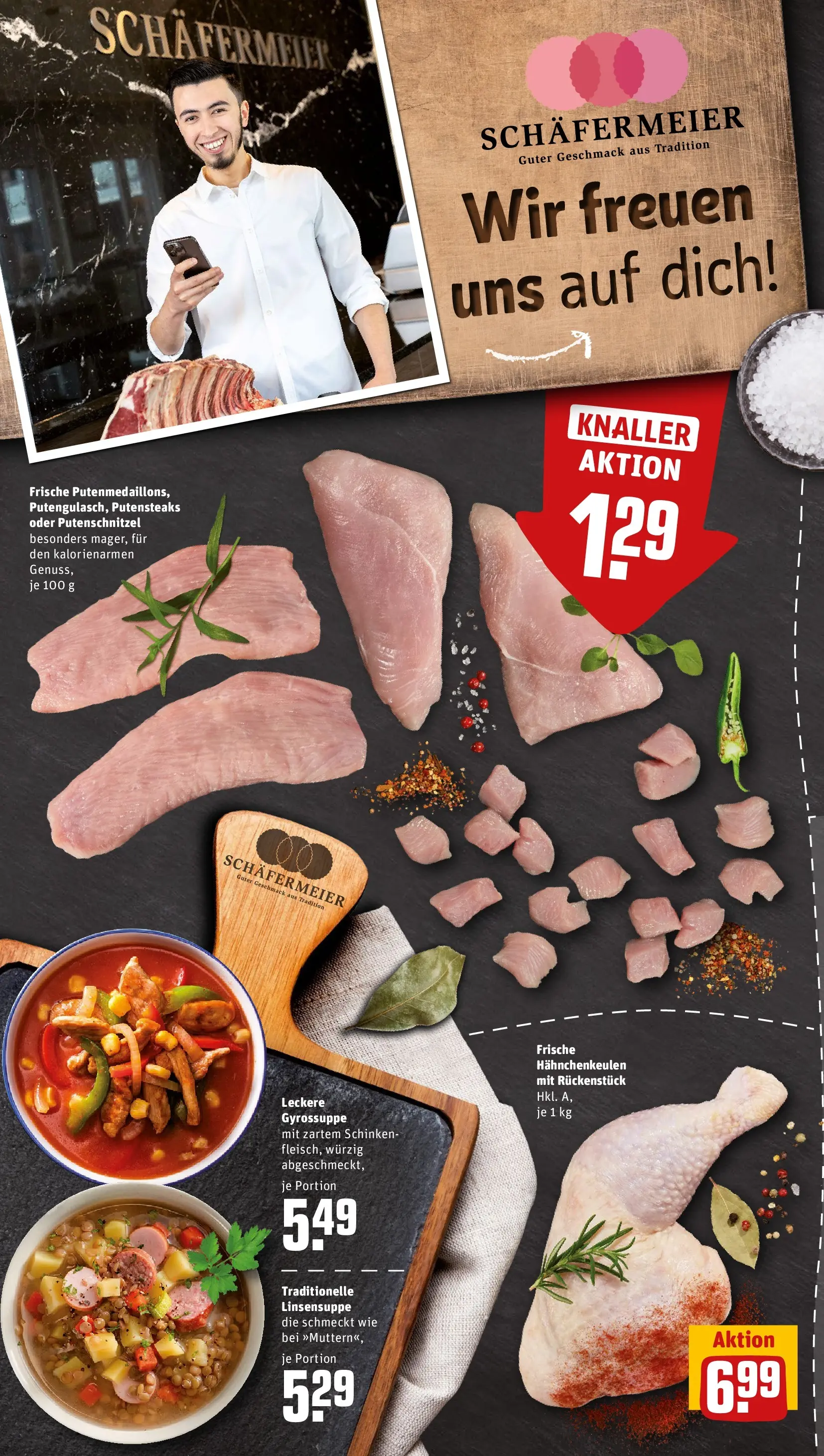 REWE Prospekt ab 26.05.2026 zum Blättern » Angebote | Seite: 6 | Produkte: Putenschnitzel, Schinken
