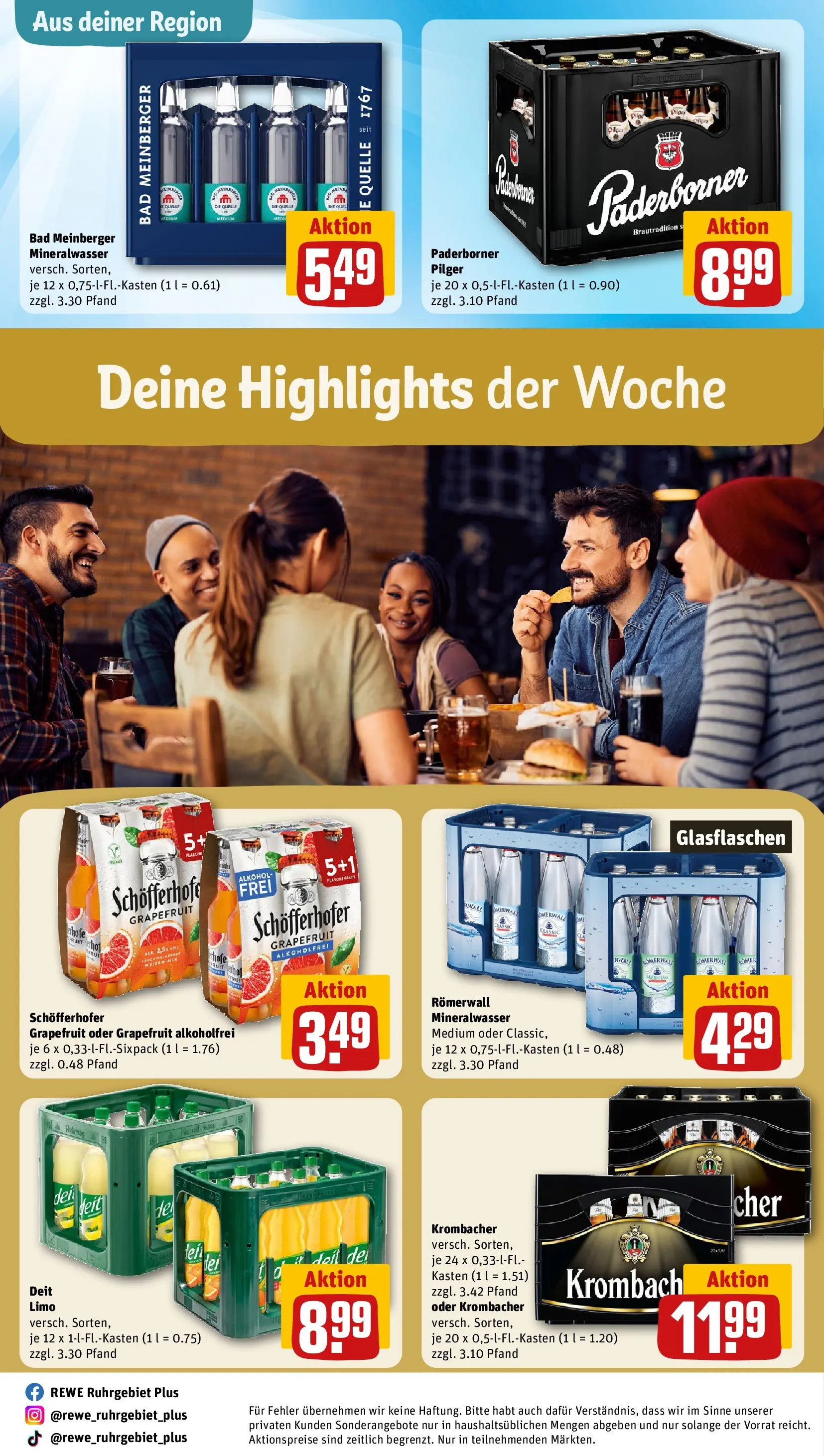 REWE Prospekt ab 26.05.2026 zum Blättern » Angebote | Seite: 30 | Produkte: Bad, Mineralwasser, Grapefruit, Krombacher